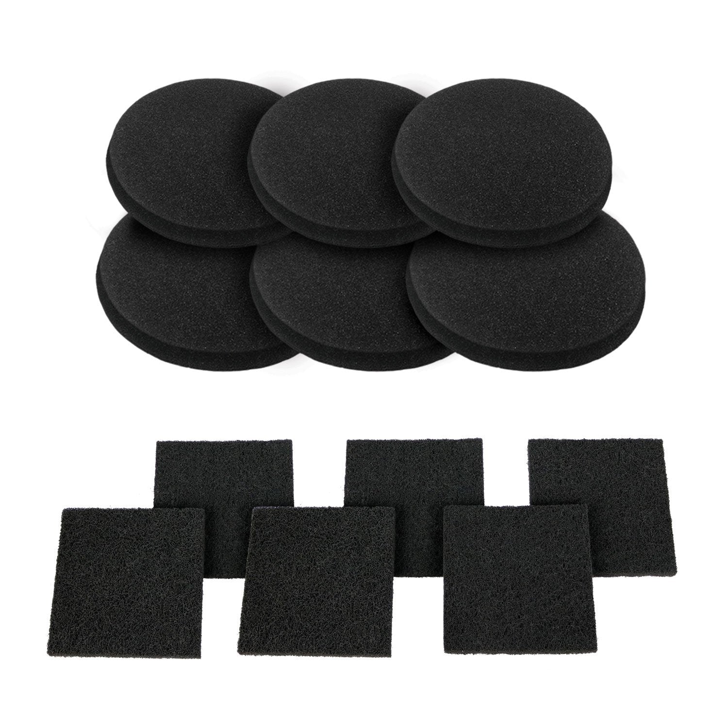 12 Pieces Activated Charcoal Carbon Filters Compost Bin Replacement Filters   6 Round, 6 Square Extra Thick Indoor Kitchen Count