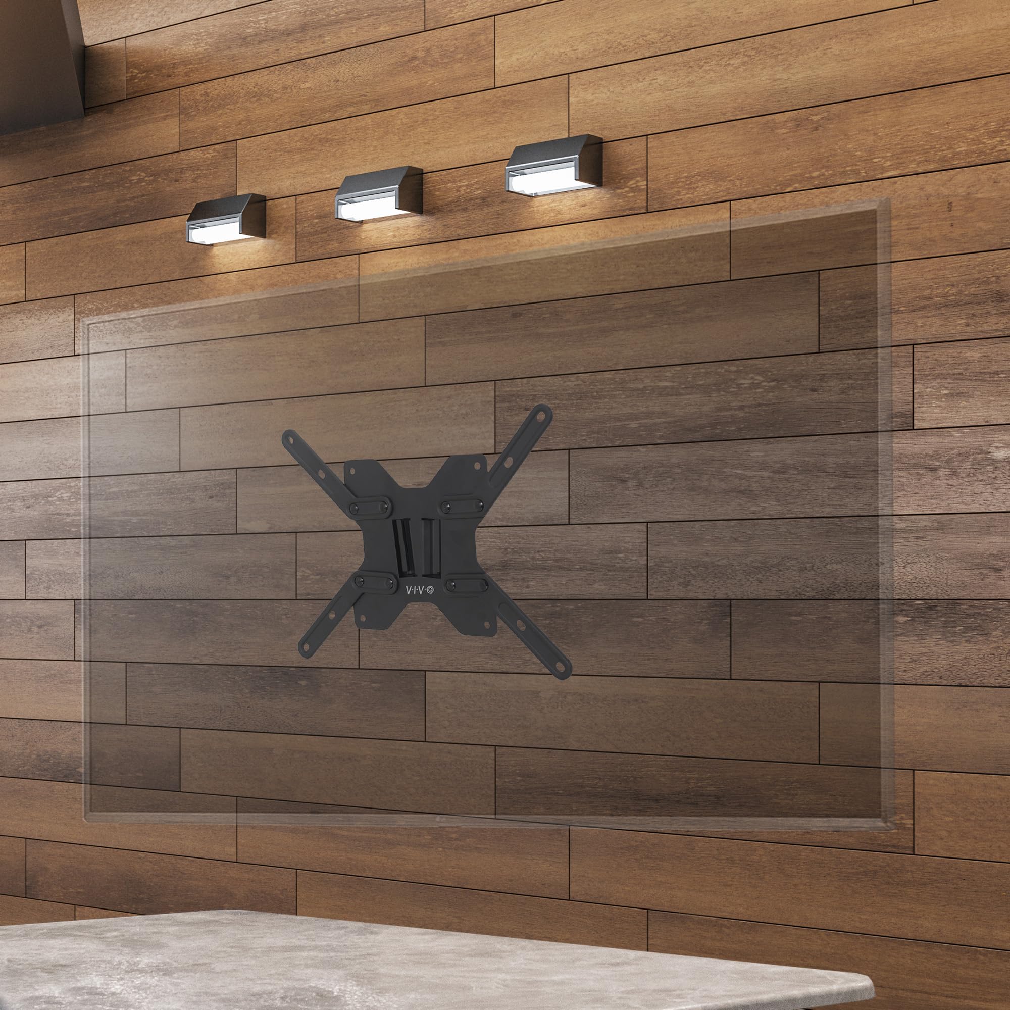 Vivo Rv Large Tv Mount, Max Vesa 400X400, Holds Up To 44 Lbs, Plastic Polymer Wall Plate For Camping, Food Truck, Movie Night, B