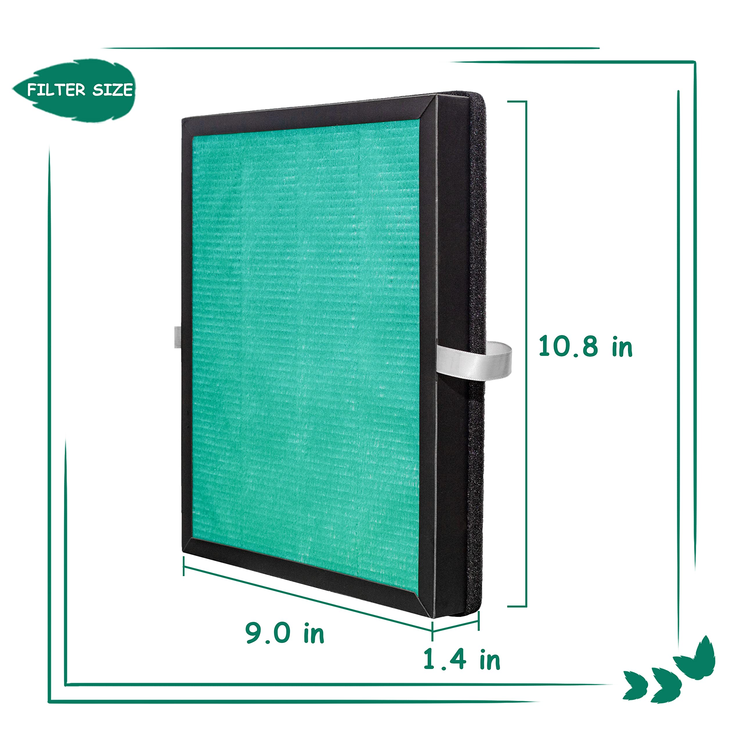 Asheviller Mk04 Mg04Jh True Hepa Replacement Filter, Compatible With Aroeve Mg04Jh Mk04 Air Purifier, Compare To Part# Mk04Lx, 2