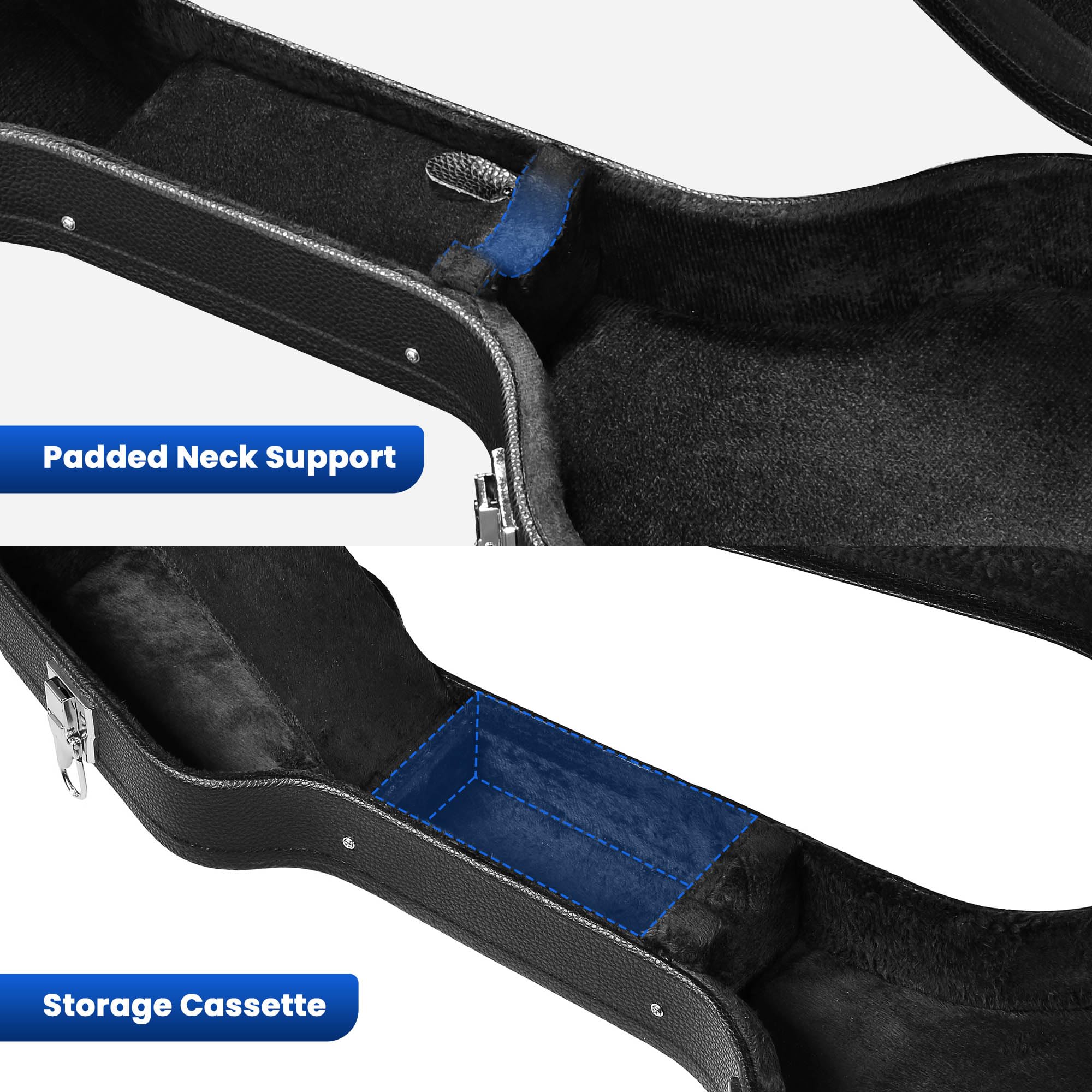 Aw Electric Guitar Hard Case For Stratocaster St Style Electric Guitar Wooden Hard Shell Lockable For Right Hand