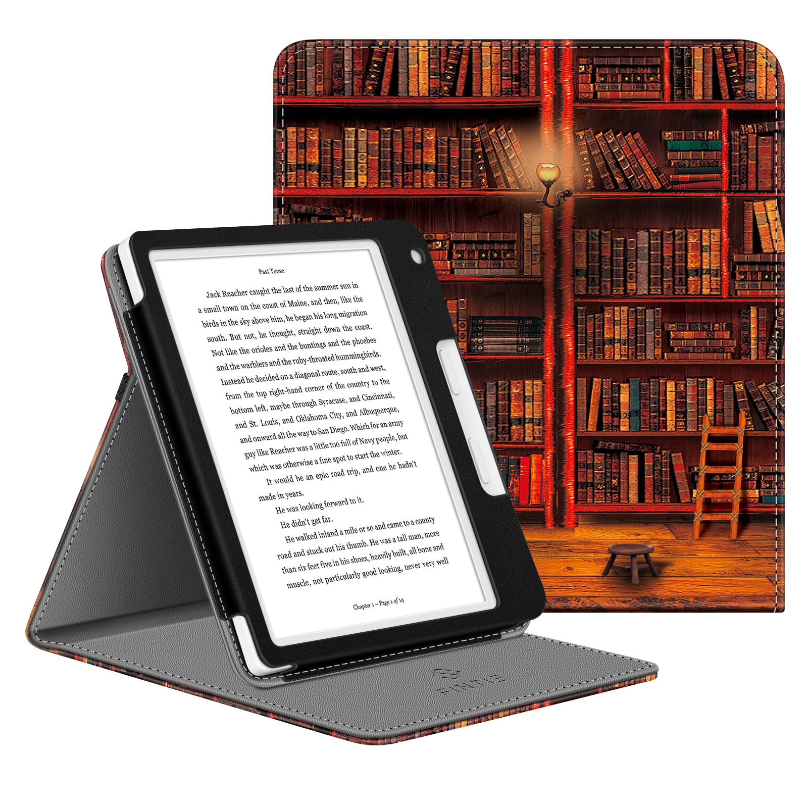 Fintie Stand Case For 7 Kobo Libra Colour (2024) / Kobo Libra 2 (2021) Ereader - [Multi-Angle Viewing] Slim Fit Vertical Stand Cover With Auto Sleep/Wake  Library -Like New