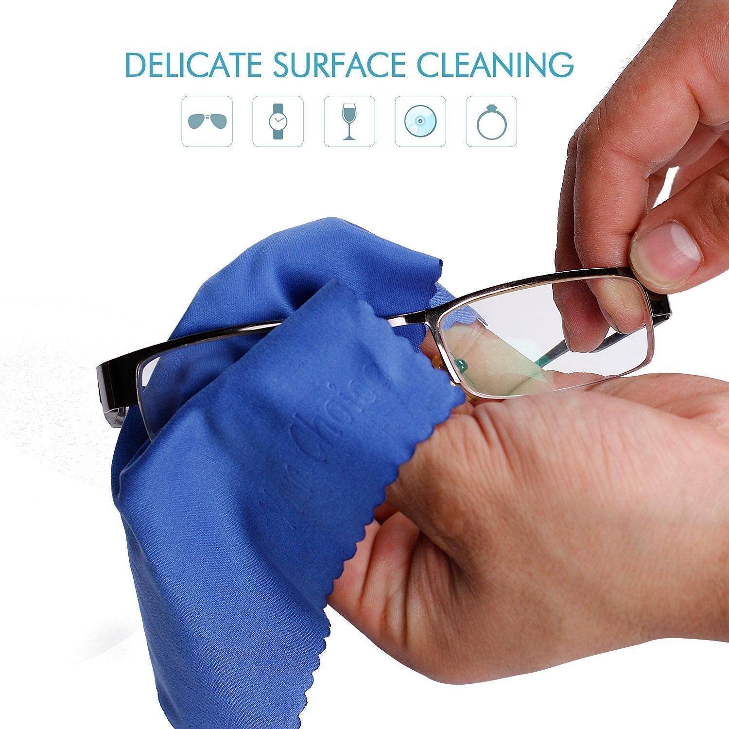 Your Choice Microfiber Cleaning Cloths 6 Pack For Eyeglasses, Camera Lens, Cell Phones, Cd, Dvd, Computers, Tablets, Laptops, Te