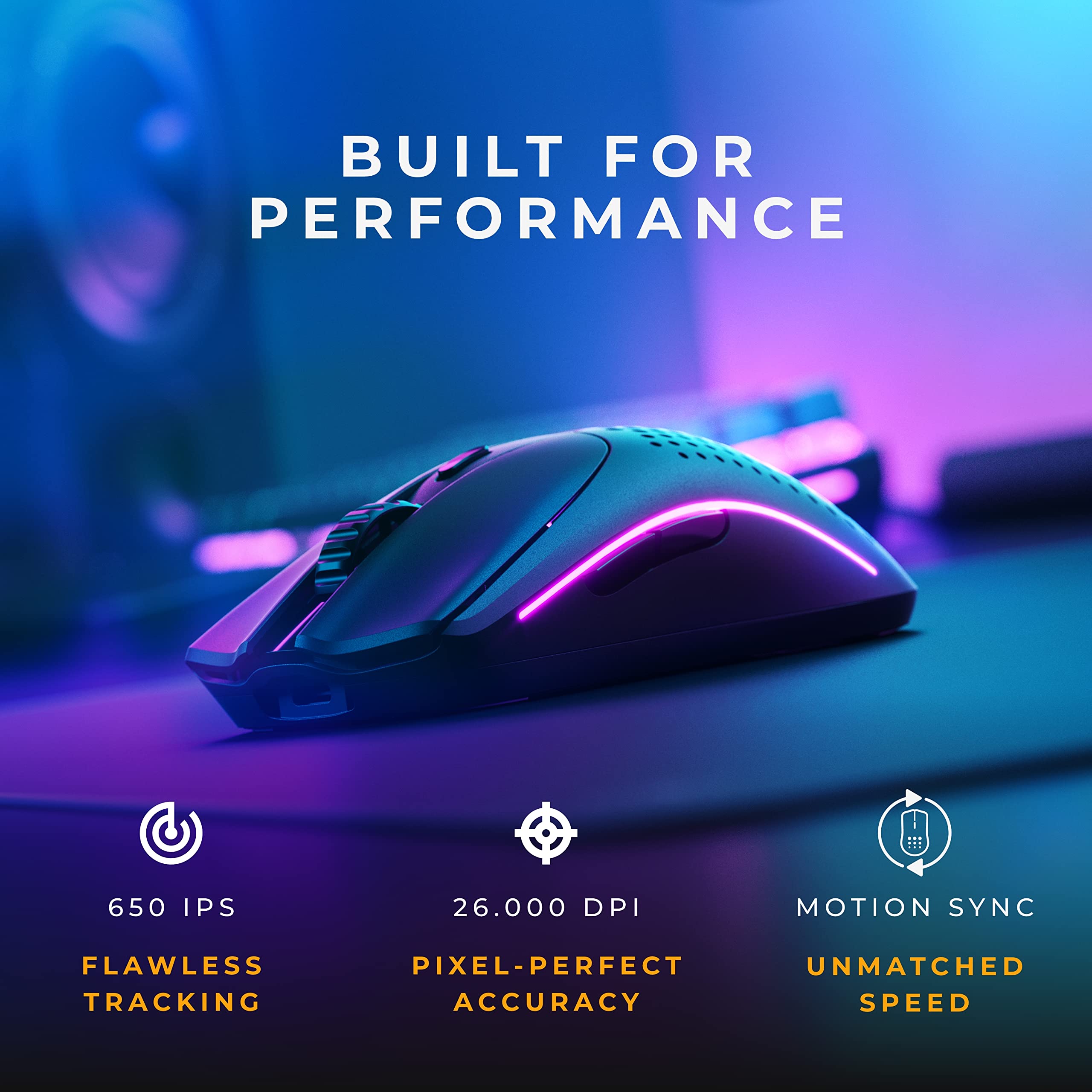 Glorious Gaming Model O 2 Wireless Gaming Mouse - Hybrid 2.4Ghz & Bluetooth Wireless, 68G Superlight, Long Battery Life, 26K Bam