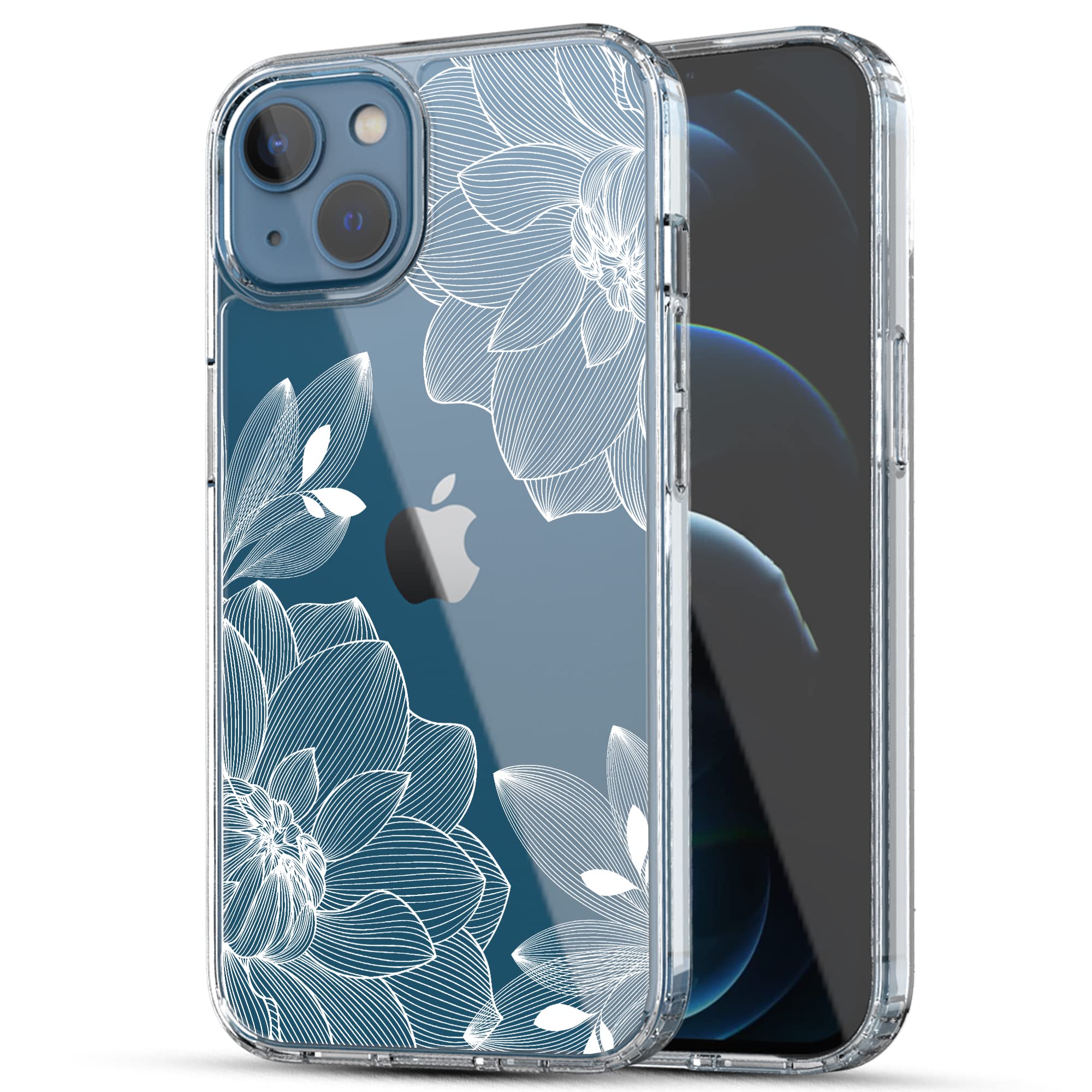 Ranz Compatible With Iphone 13 Case, Anti Scratch Shockproof Series Clear Hard Pc+ Tpu Bumper Protective Cover Case For Iphone 1
