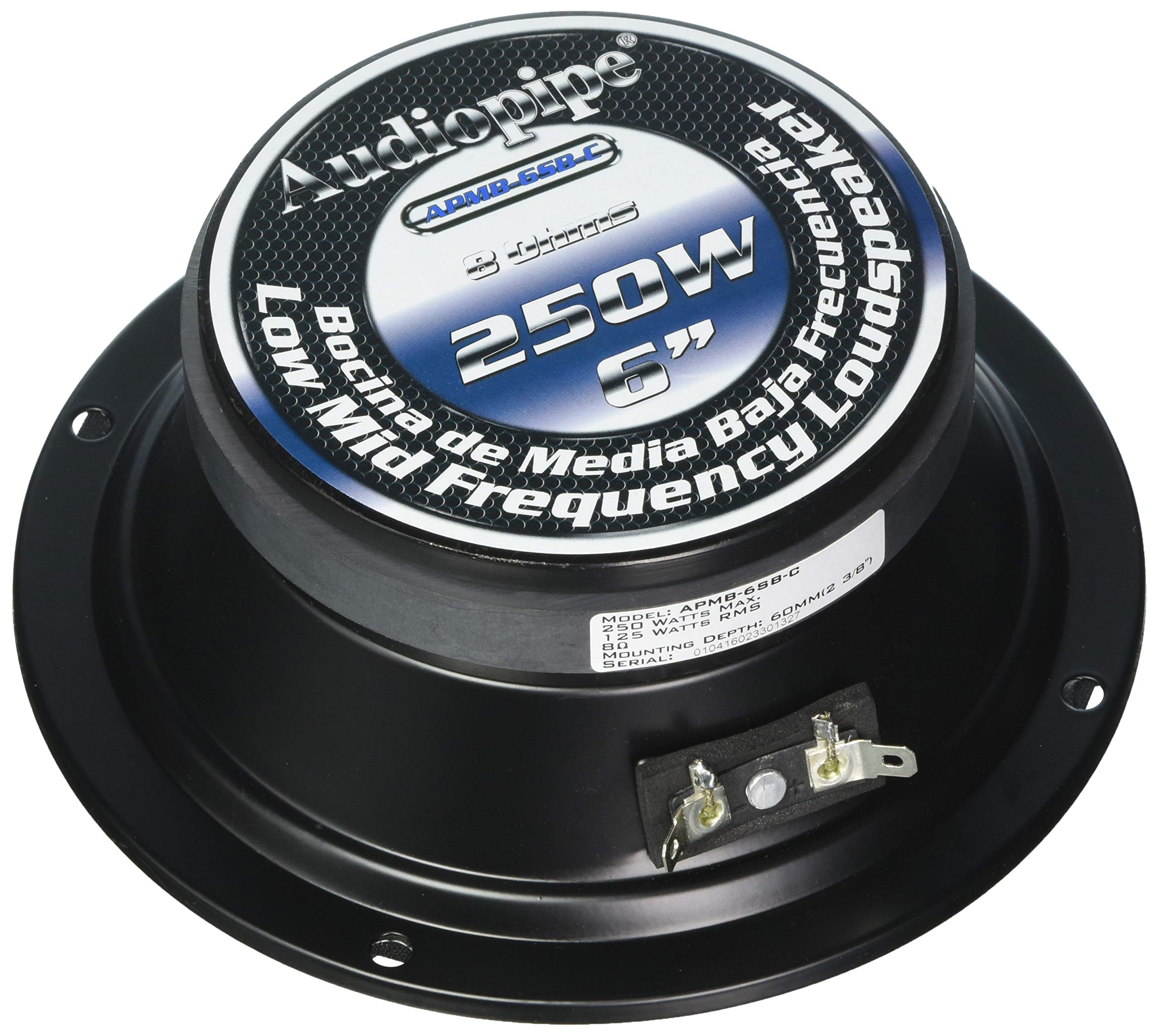 Audiopipe 6''   6.5'' Inch Full Range Car Audio Loudspeaker Sealed Back Mids Apmb 6Sb C