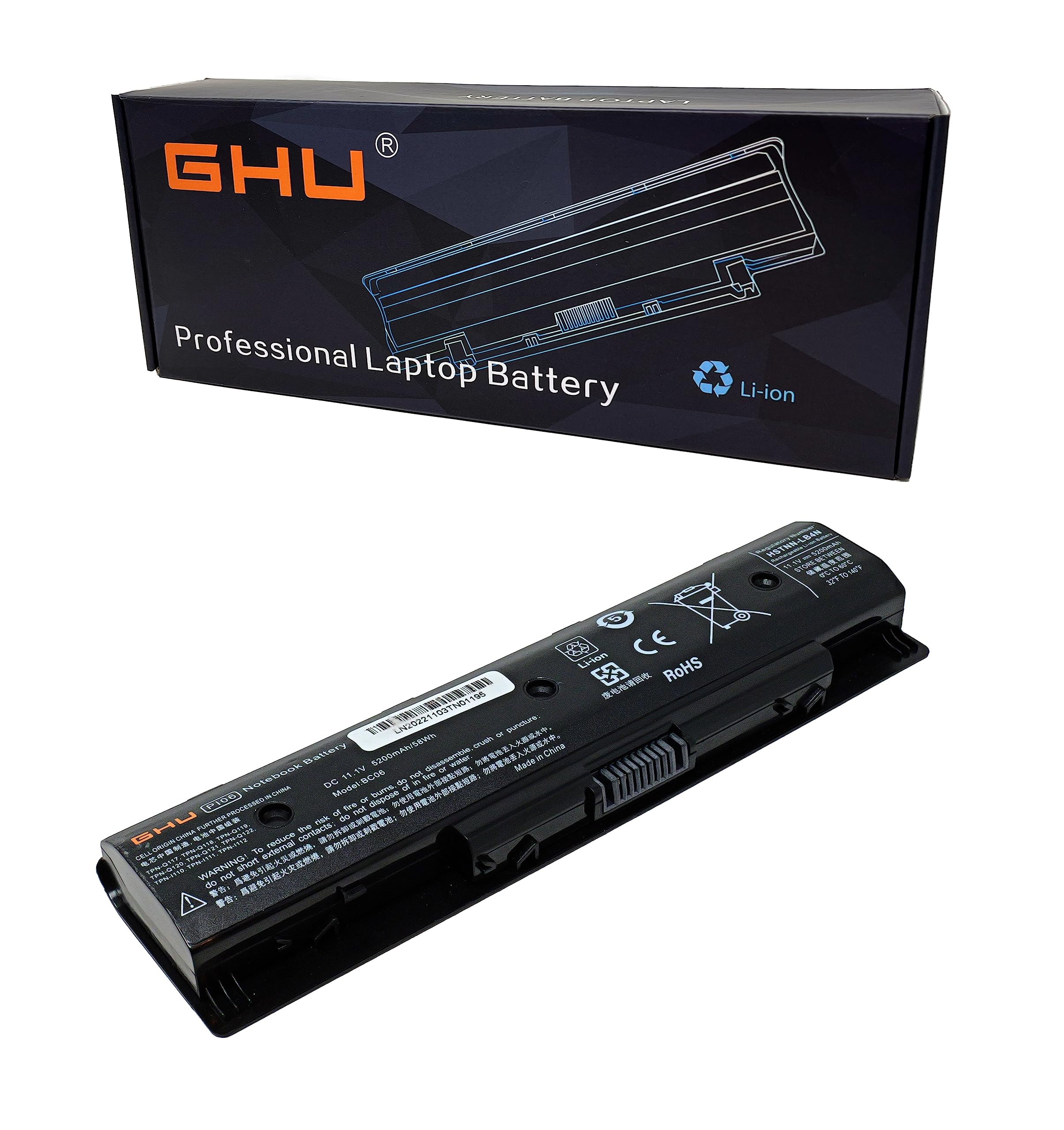 Ghu New Battery Pi06 Pi06Xl Compatible With Hp Notebook Hstnn Lb4N Hstnn Ub4N Hstnn Lb4O Pi09 Pn 710416 001 710417 001 Hstnn Yb4