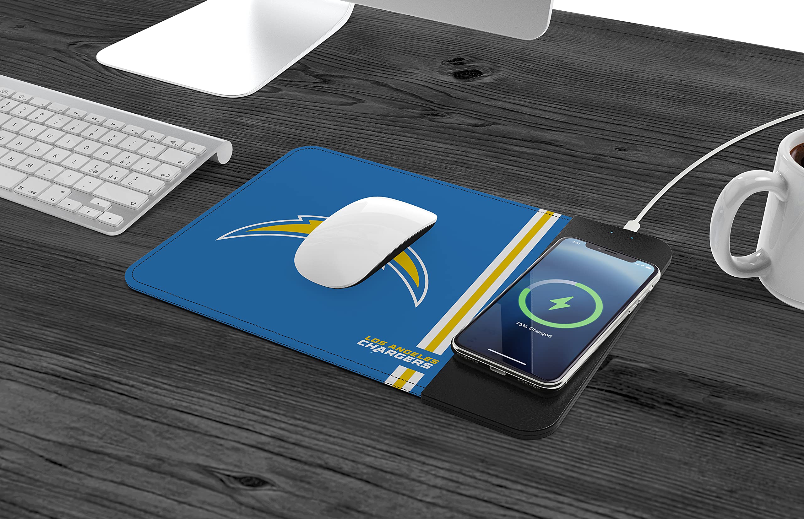 Soar Nfl Wireless Charging Mouse Pad, Los Angeles Chargers