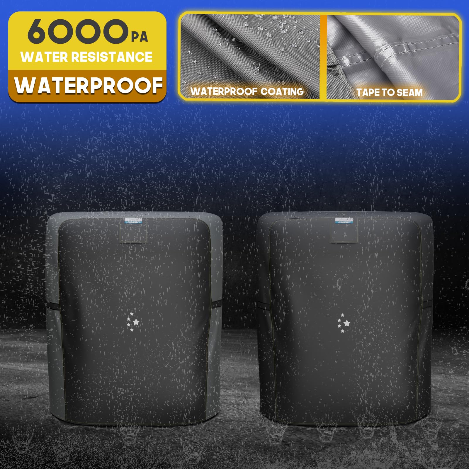 Libzaki Air Conditioner Cover Waterproof 600D Heavy Duty For Outside Units Durable Ac Cover Universal Sizes Square Fits Up To 36