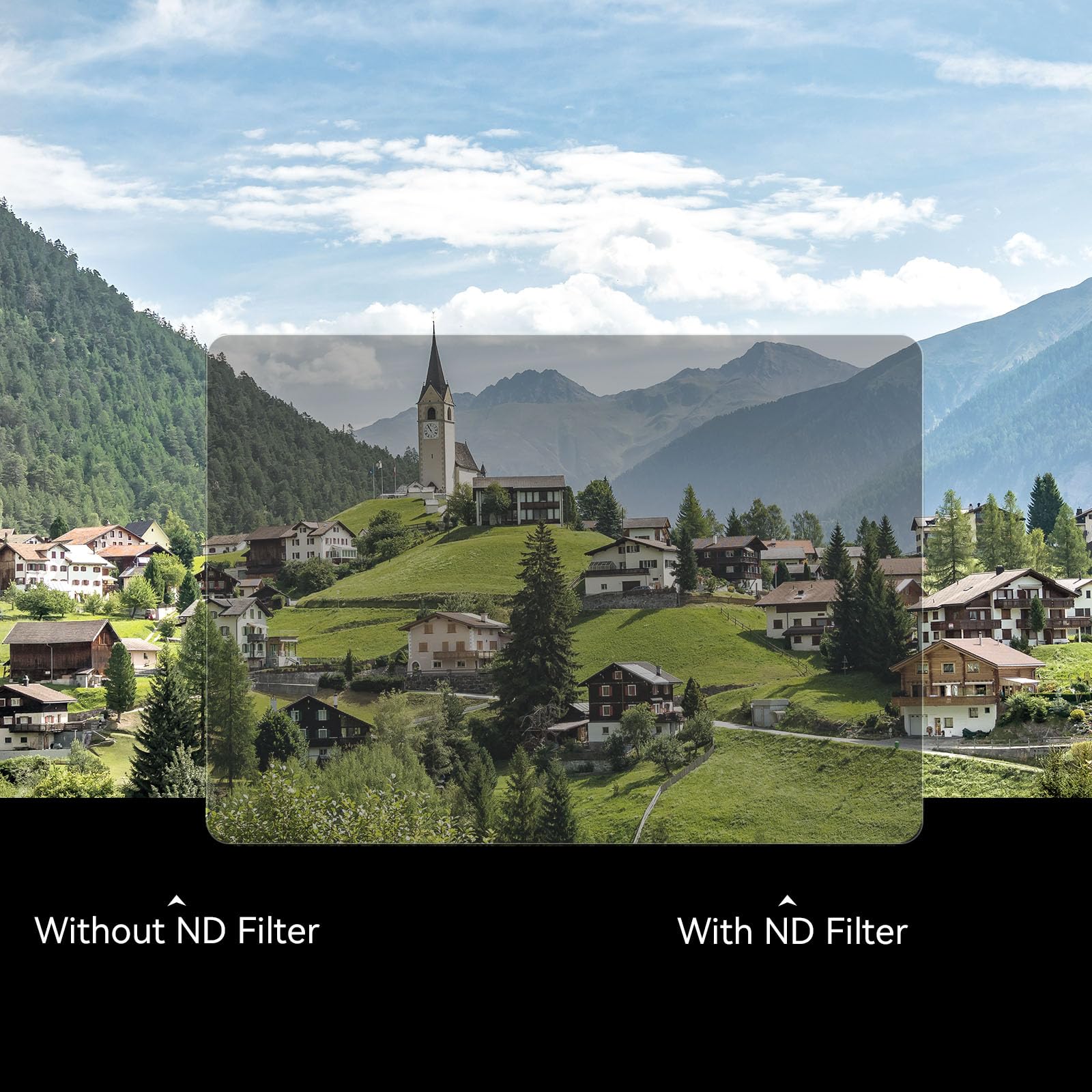 Smallrig 4 X 5.65 Nd 0.3 (1 Stop) Filter, Square Neutral Density Filter, 4Mm Thick Multi Layer Coated B270 Optical Glass, 50% Li