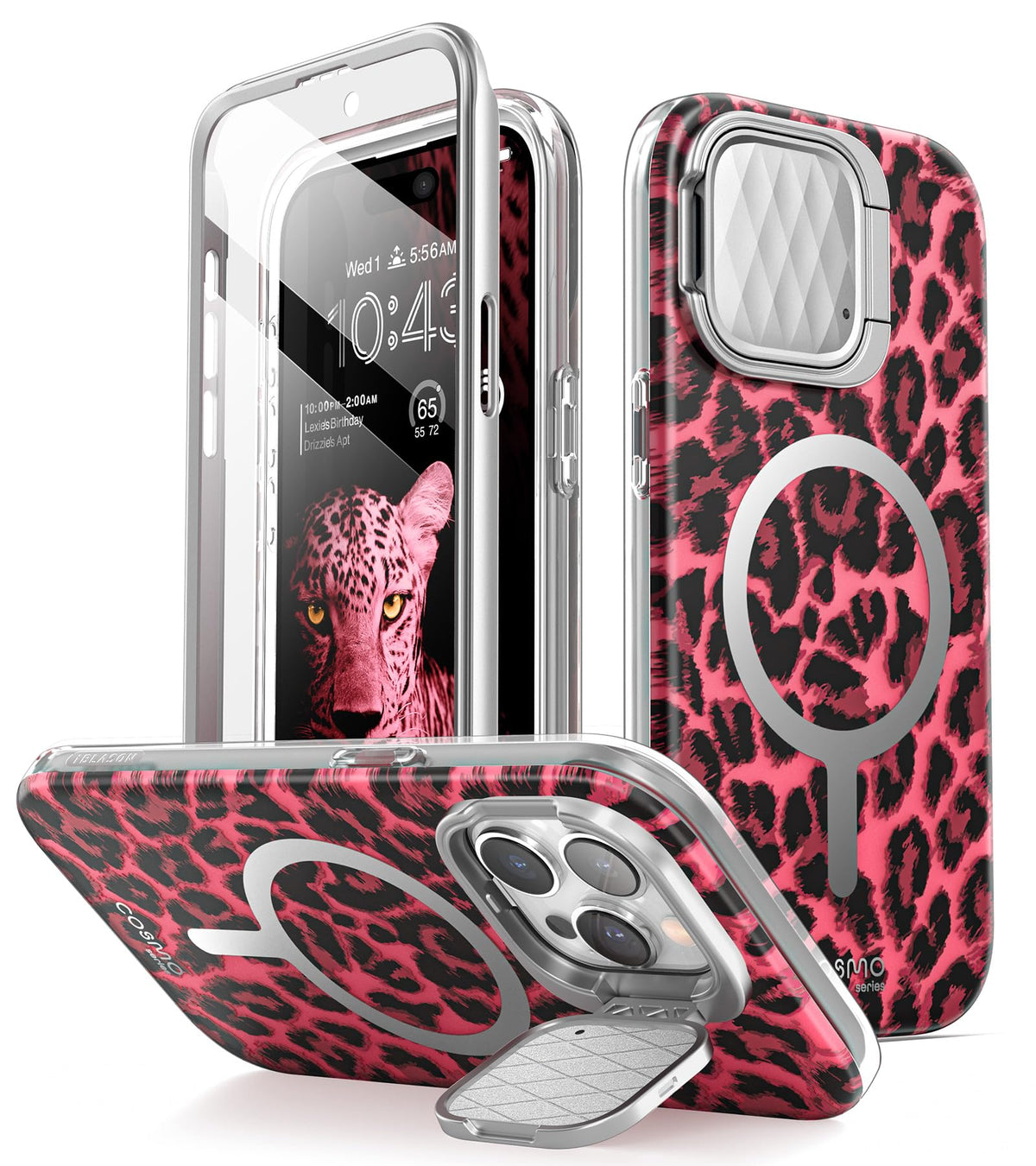 I Blason Cosmo Mag For Iphone 15 Pro Max Case With Camera Cover Stand, [Compatible With Magsafe] Slim Stylish Full Body Protecti