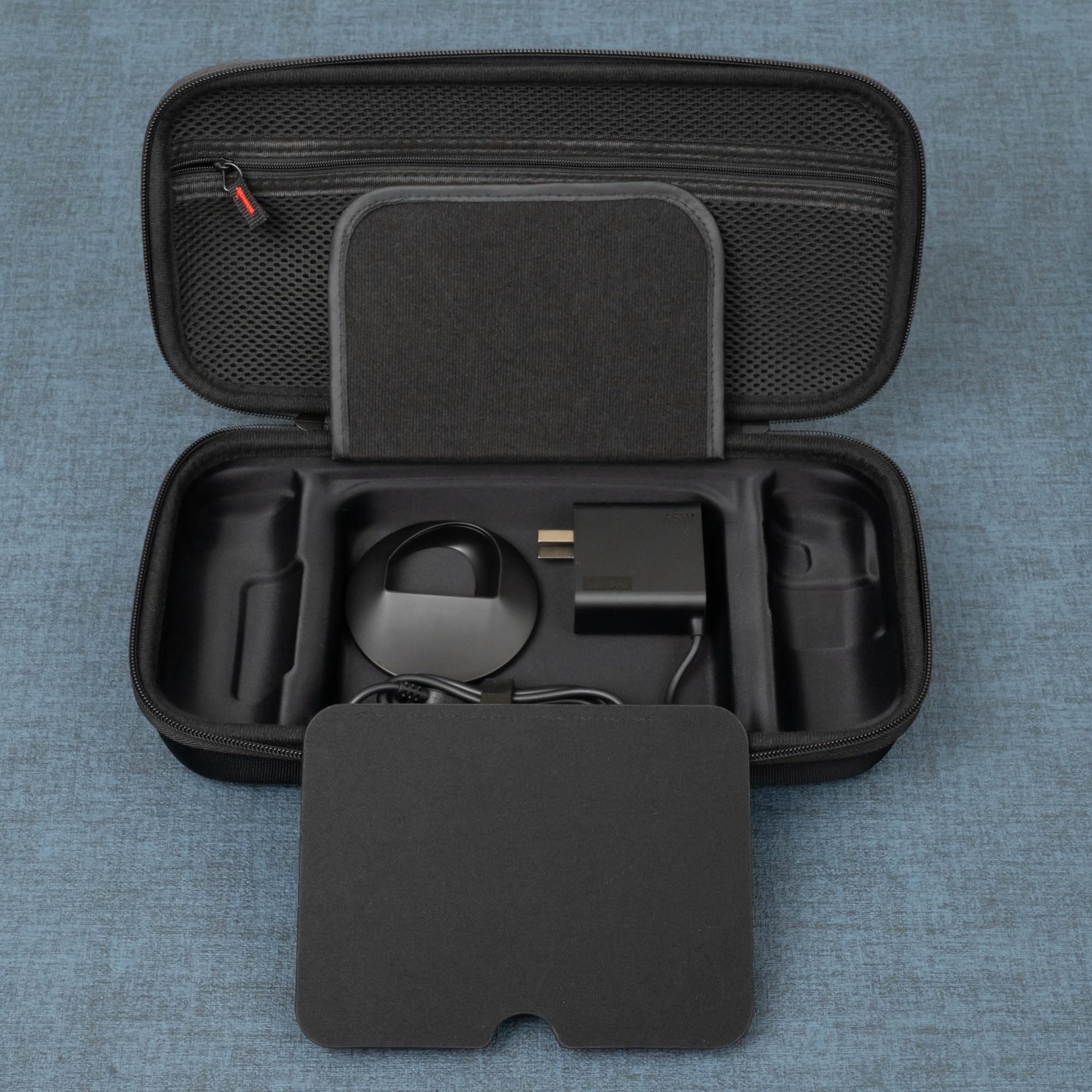 Butterfox Large Carrying Case Bag For Lenovo Legion Go Handheld, Fits Charger, Pocket For Large 65W Battery Pack (Black)