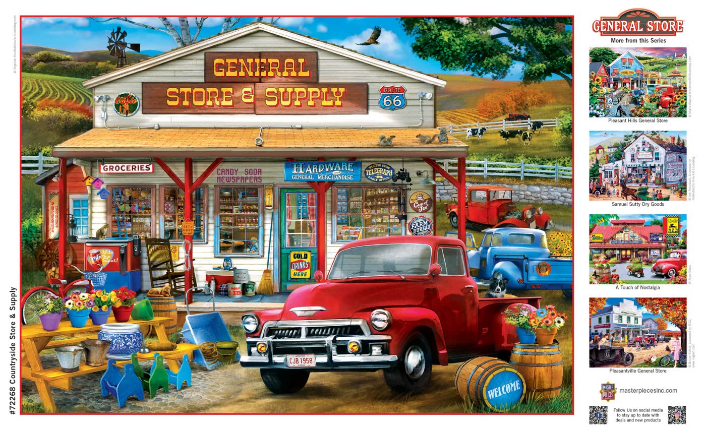 Masterpieces 1000 Piece Jigsaw Puzzle For Adults, Family, Or Youth - Countryside Store & Supply - 19.25X26.75