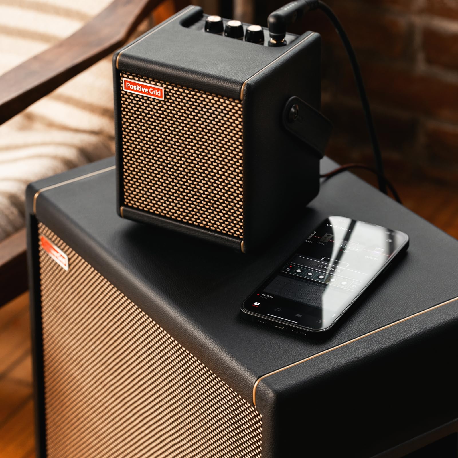 Positive Grid Spark Cab Powered Guitar Amp Speaker Cabinet For Spark Series Amps, Multiple Instruments, Modelers, And More
