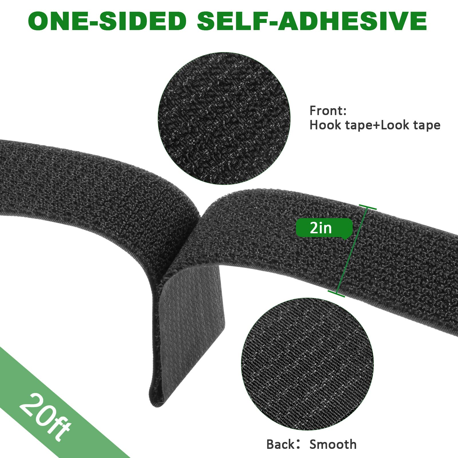 Moyisea Hook And Loop Straps With 60 Buckles, Adjustable Cable Straps, Free Cut Length, Reusable Nylon Securing Cord Ties For Or