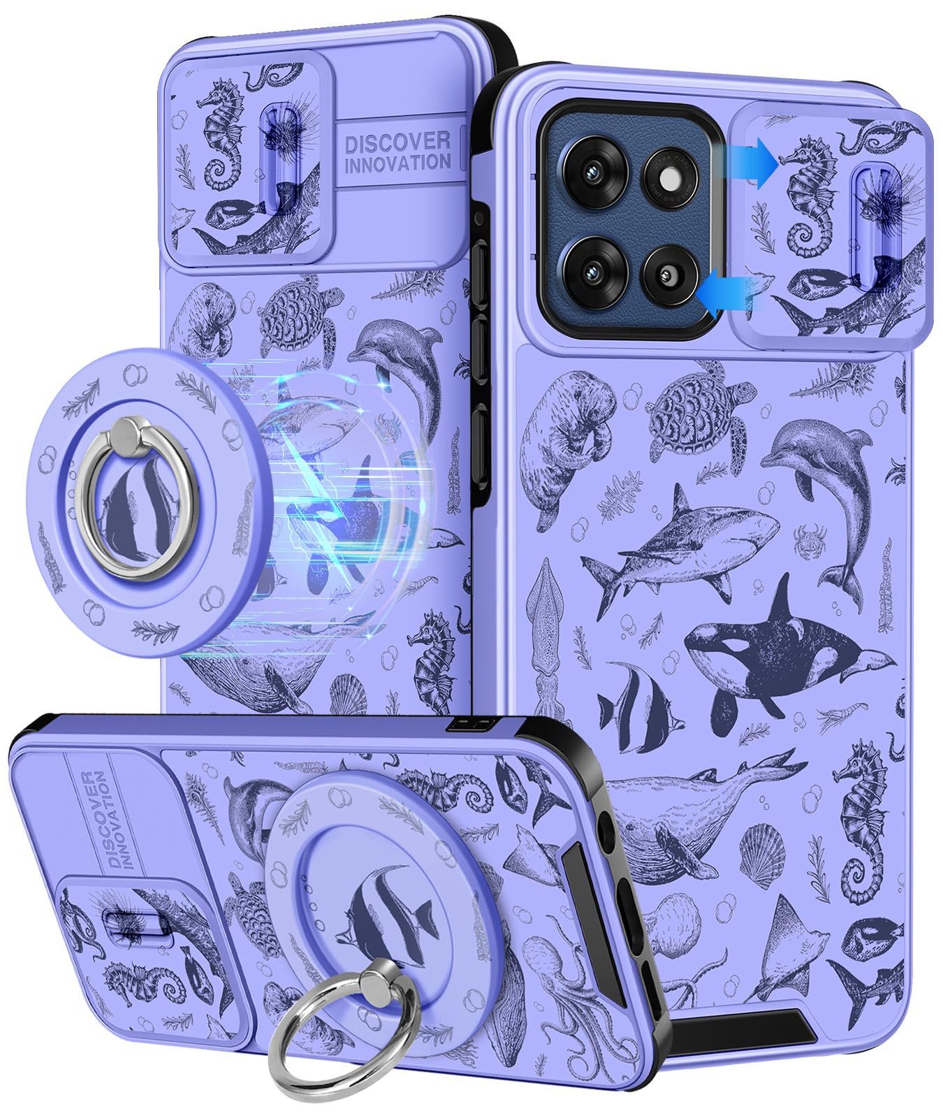 Buleens for Moto G Stylus 2026/2025 Case - Cute Design with Ring Stand & Camera Cover Women Girls Aesthetic Cool Unique Cartoon 