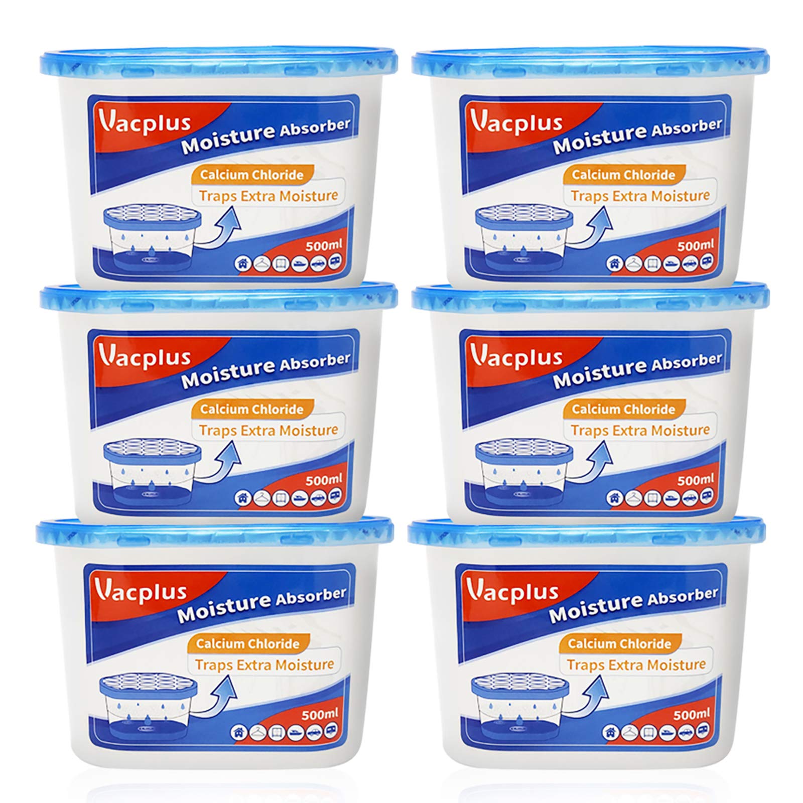 ?????????????? Moisture Absorber Boxes (6 Pack), 10.5 Oz, Unscented Humidity Absorbers Attracts Extra Moisture From Your Bathroo