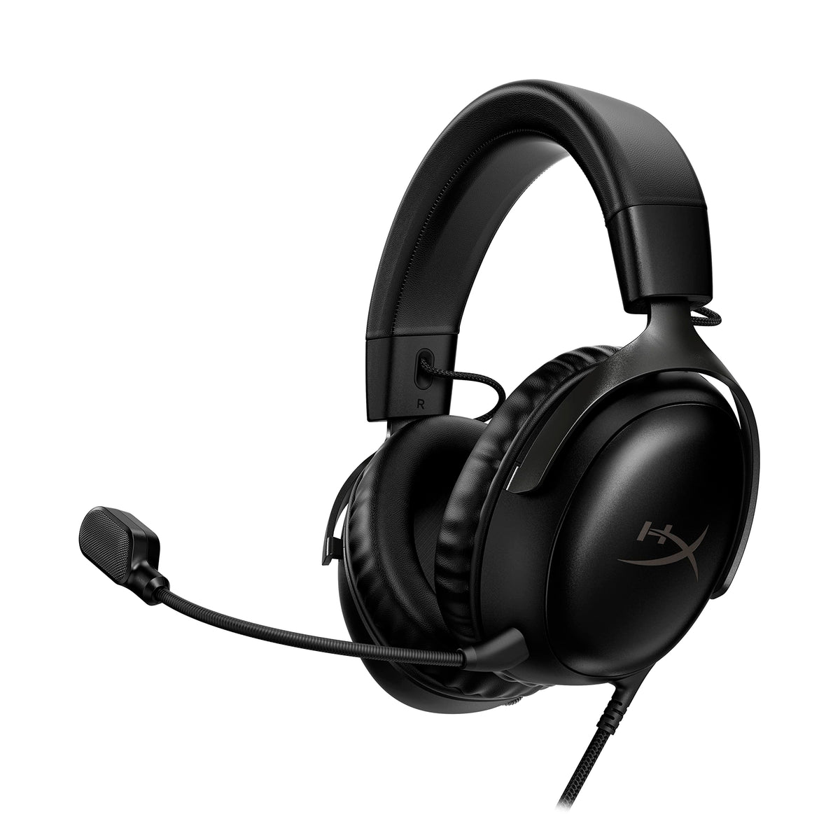 Hyperx Cloud Iii   Wired Gaming Headset, Pc, Ps5, Xbox Series X|S, Angled 53Mm Drivers, Dts, Memory Foam, Durable Frame, Ultra C
