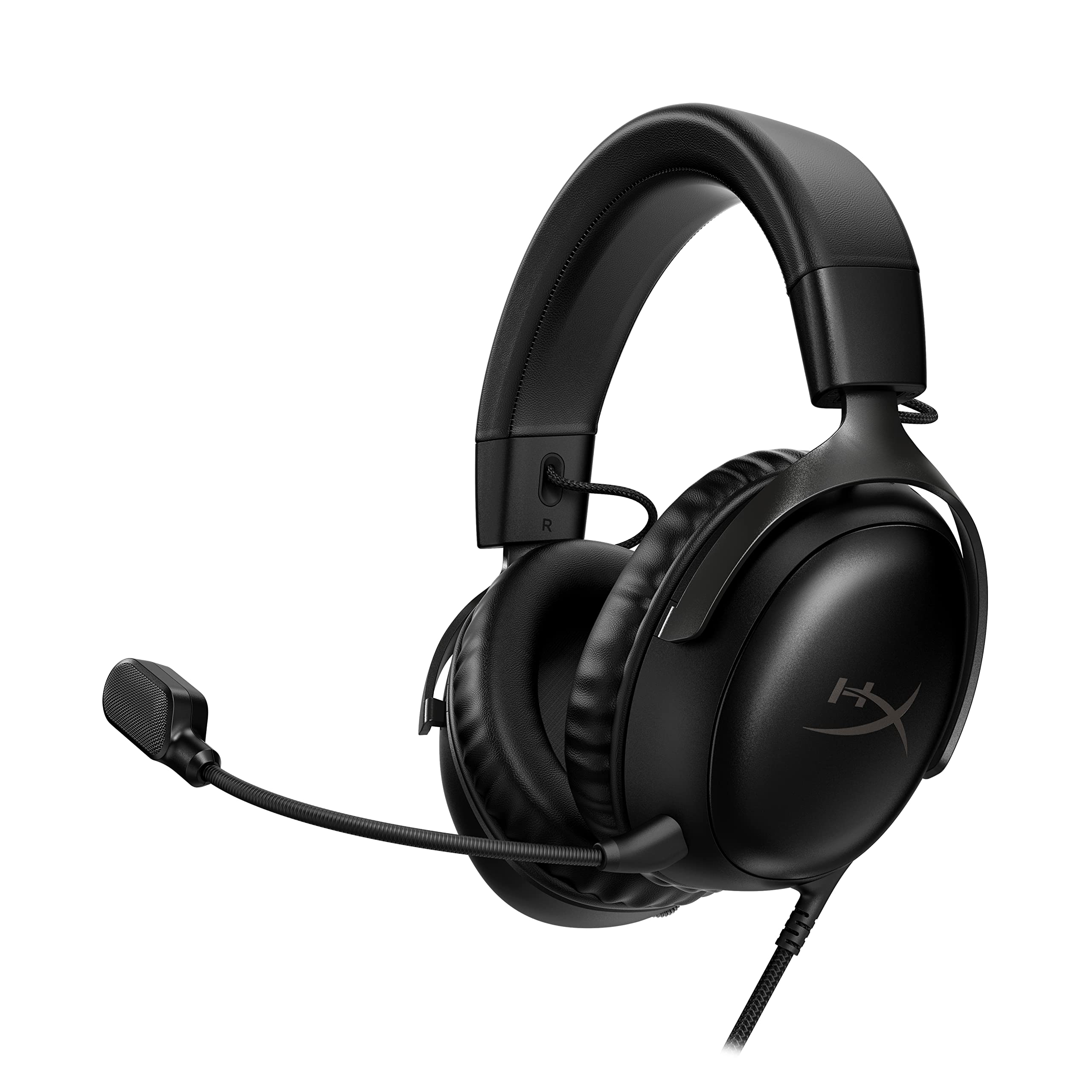 HyperX Cloud III - Wired Gaming Headset, PC, PS5, Xbox Series X|S, Angled 53mm Drivers, DTS Spatial Audio, Memory Foam, Durable 