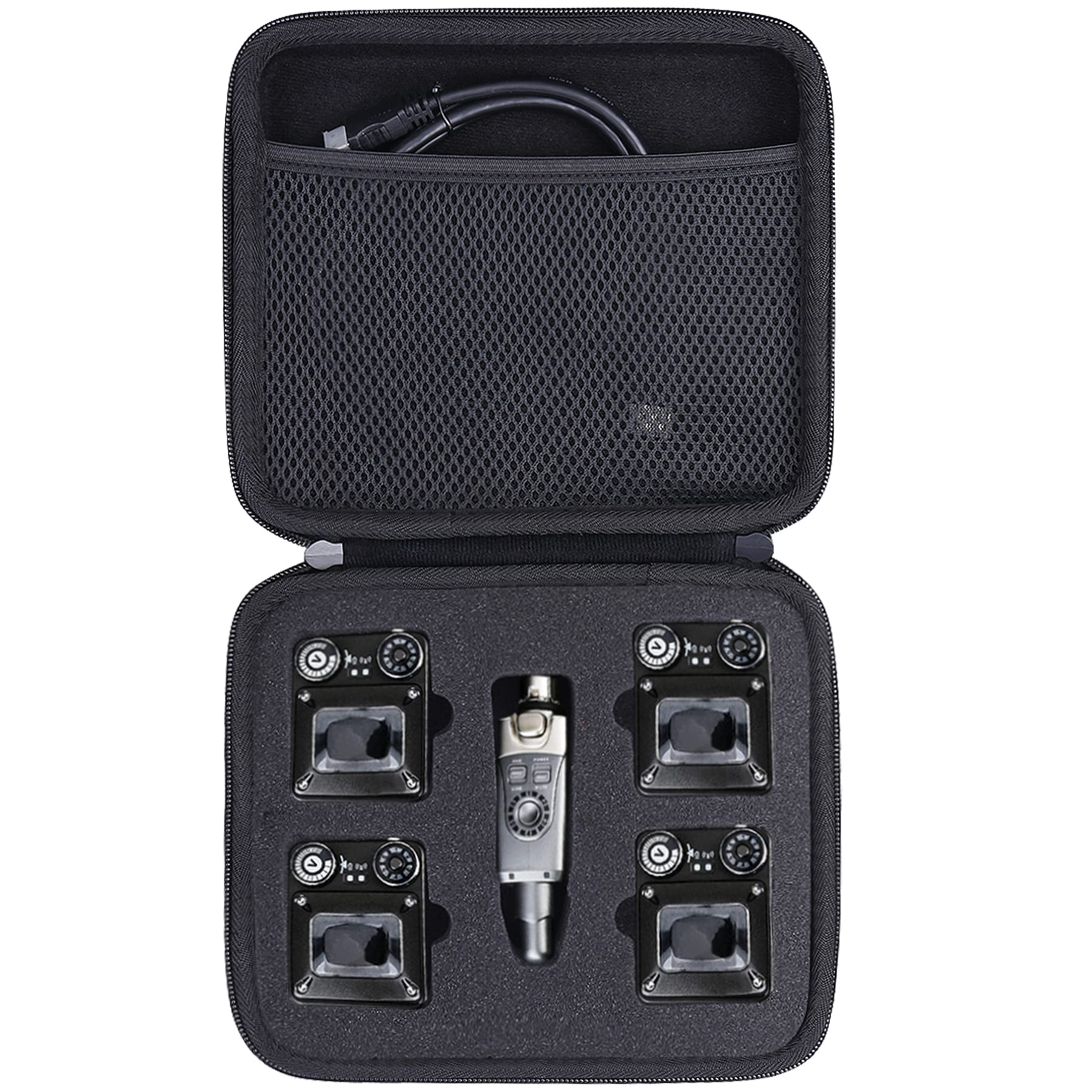 co2CREA Hard Travel Case Replacement for Xvive U4 U4R U4R2 U4R4 Wireless in-Ear Monitoring System IEM System Transmitter Beltpac