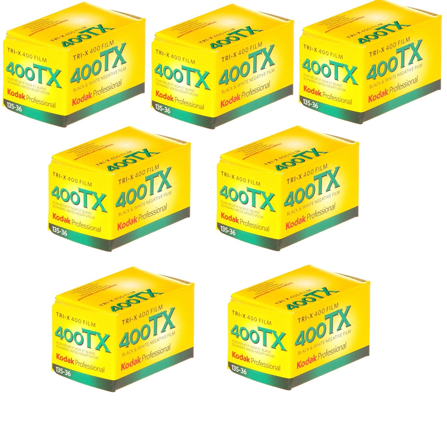 7 Rolls Kodak Professional Tri X 400/400Tx 35Mm Black And White Film, 36 Exposure