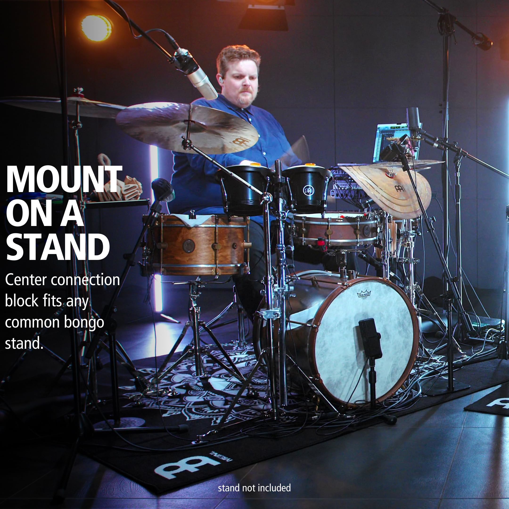 Meinl Percussion Bongos Hand Drum Set 6.5'' And 7.5'' With Synthetic Shells And Tuning Key   Not Made In China   Journey Series,