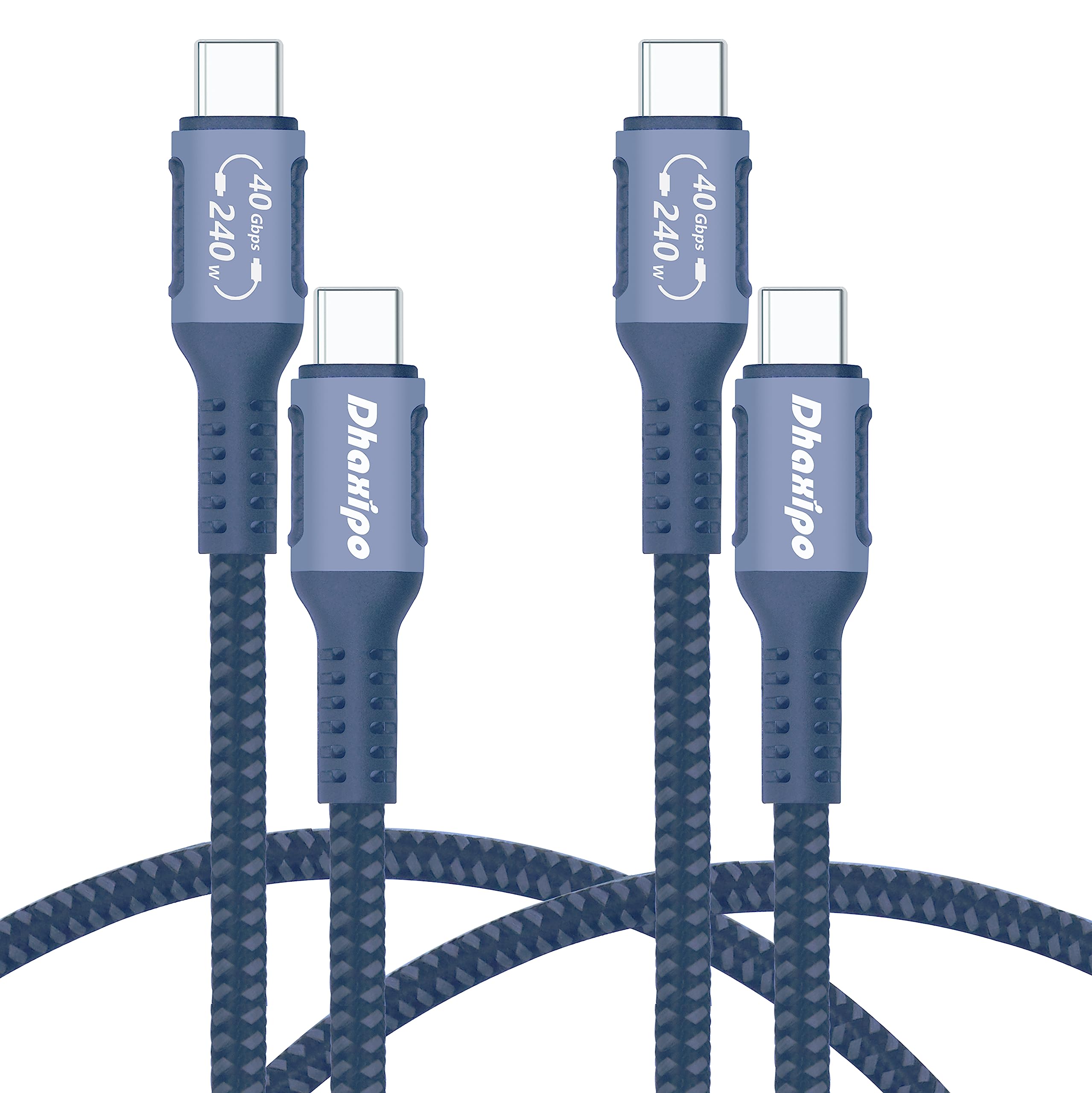 Dhaxipo Usb 4 For Thunderbolt 4 Cable 3Ft[2 Pack],40 Gbps Data Transfer With 240W And 4K@144Hz 5K@ 60Hz Or 8K@30Hz,Compatible Wi