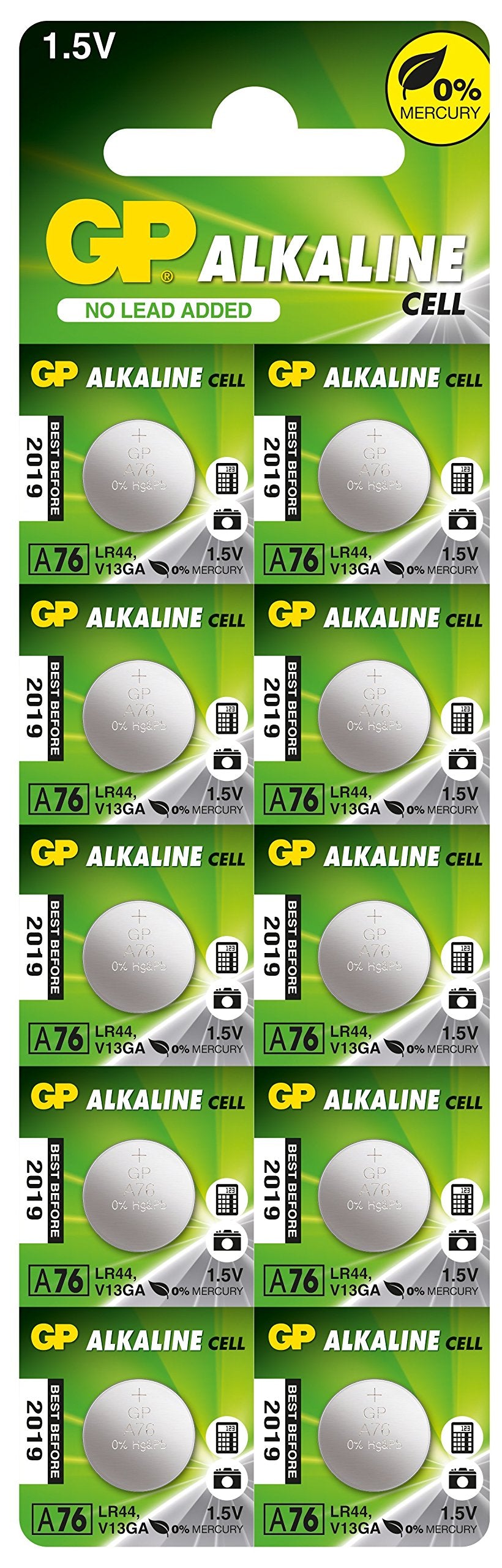 GP Battery 30221E Battery Alkaline 1.5V, Multi, 10 Count (Pack of 1)