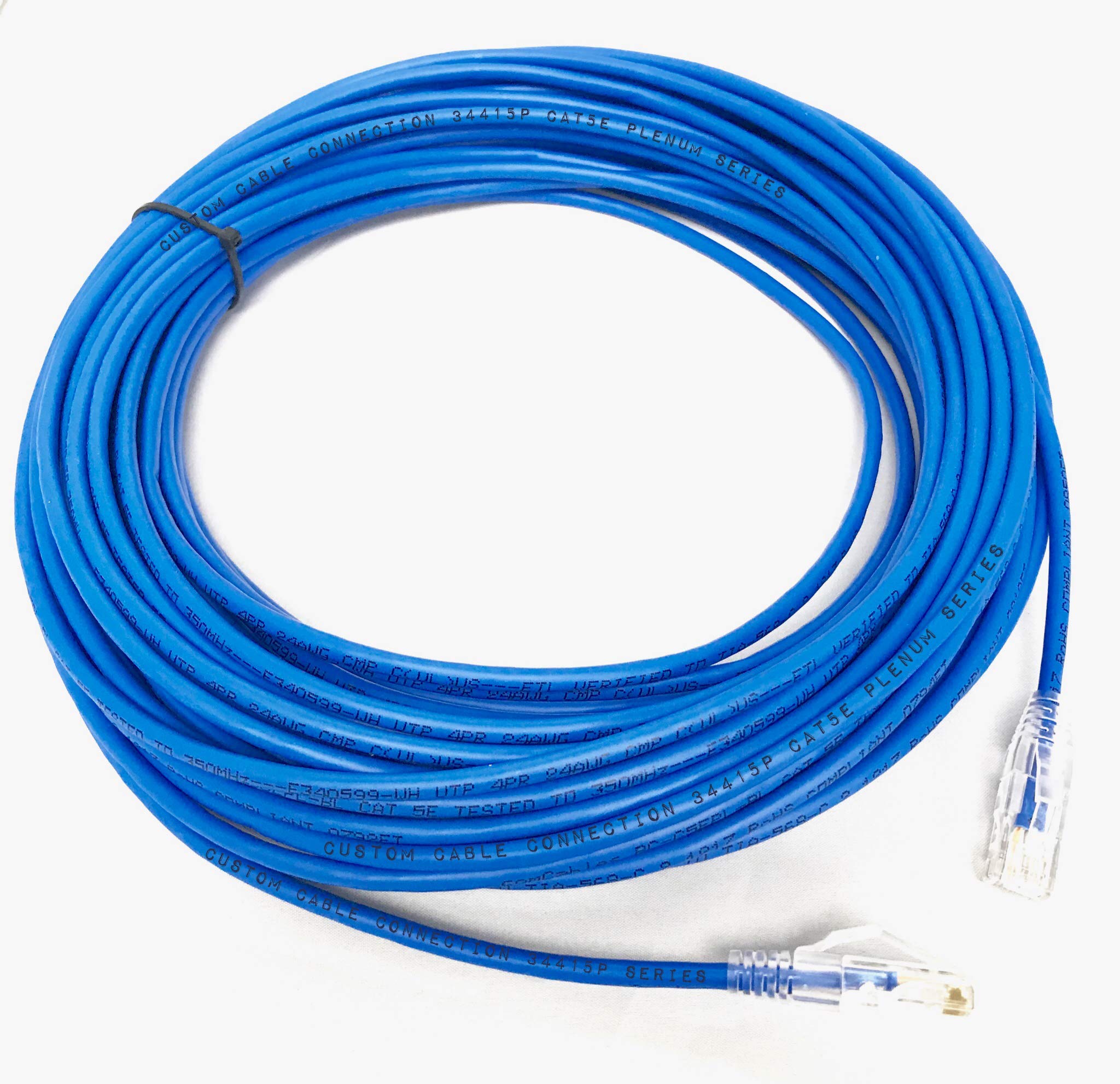 75Ft Blue Cat5E Plenum Rated Patch Cable