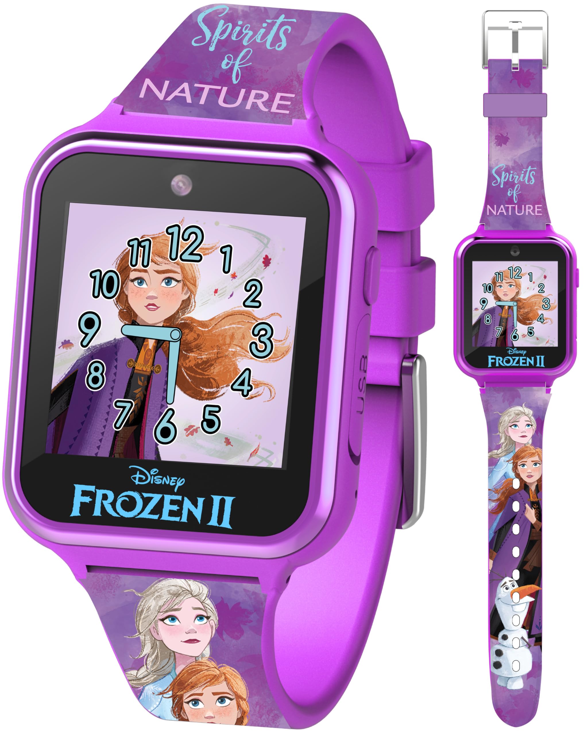 Accutime Frozen 2 Touchscreen Interactive Smart Watch (Model: Fzn4707Az), Camera, Multi & Purple