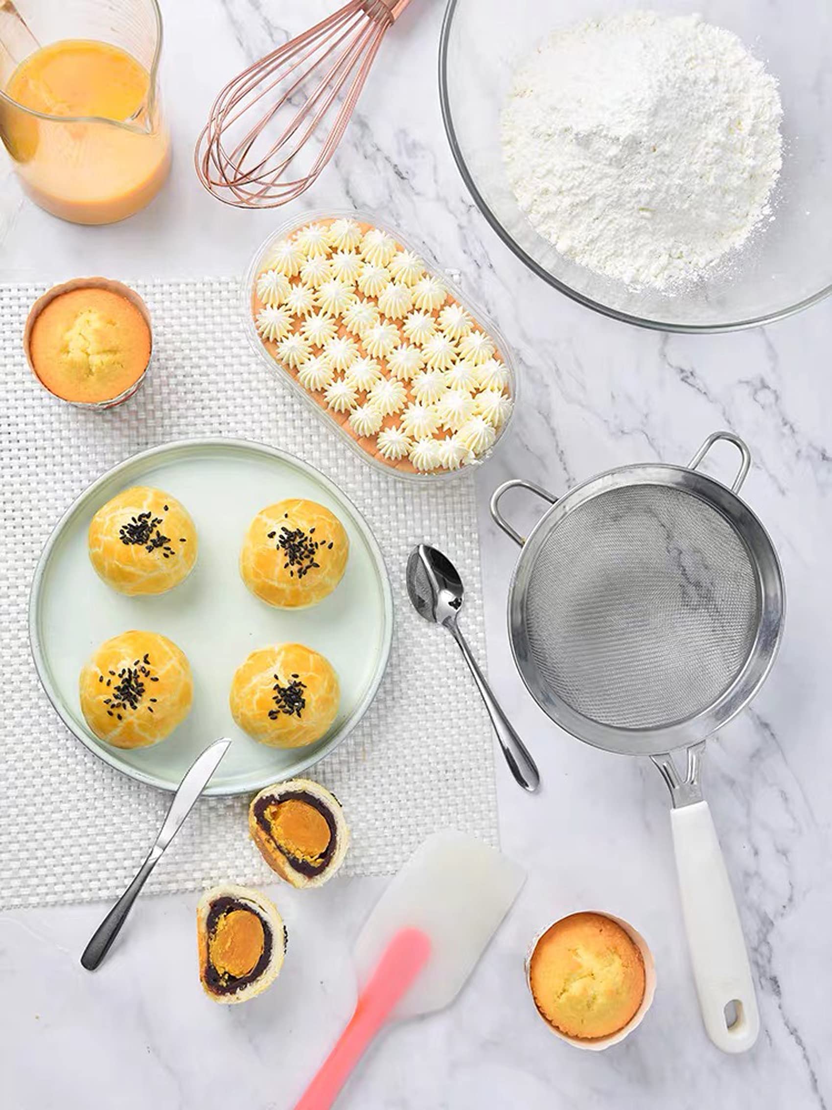 Meking 3Pcs 34Inx22In Photo Backdrops, Double Sided Marble Wood Cement Texture 2 In 1 Background Paper Photography Props For Fla