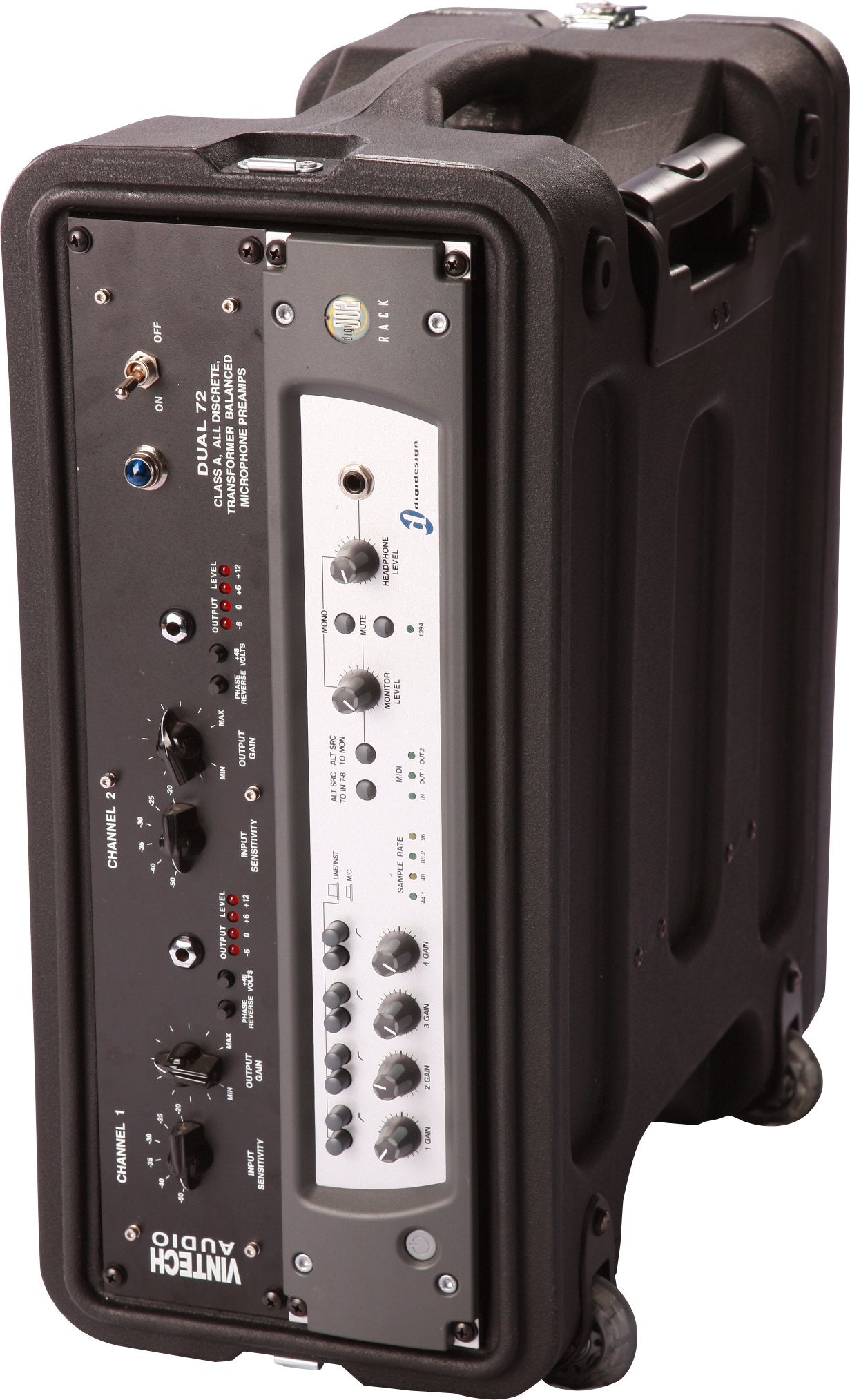 Gator Cases Pro Series 19'' Depth 8U Rolling Rack Case With Recessed Wheels, Black