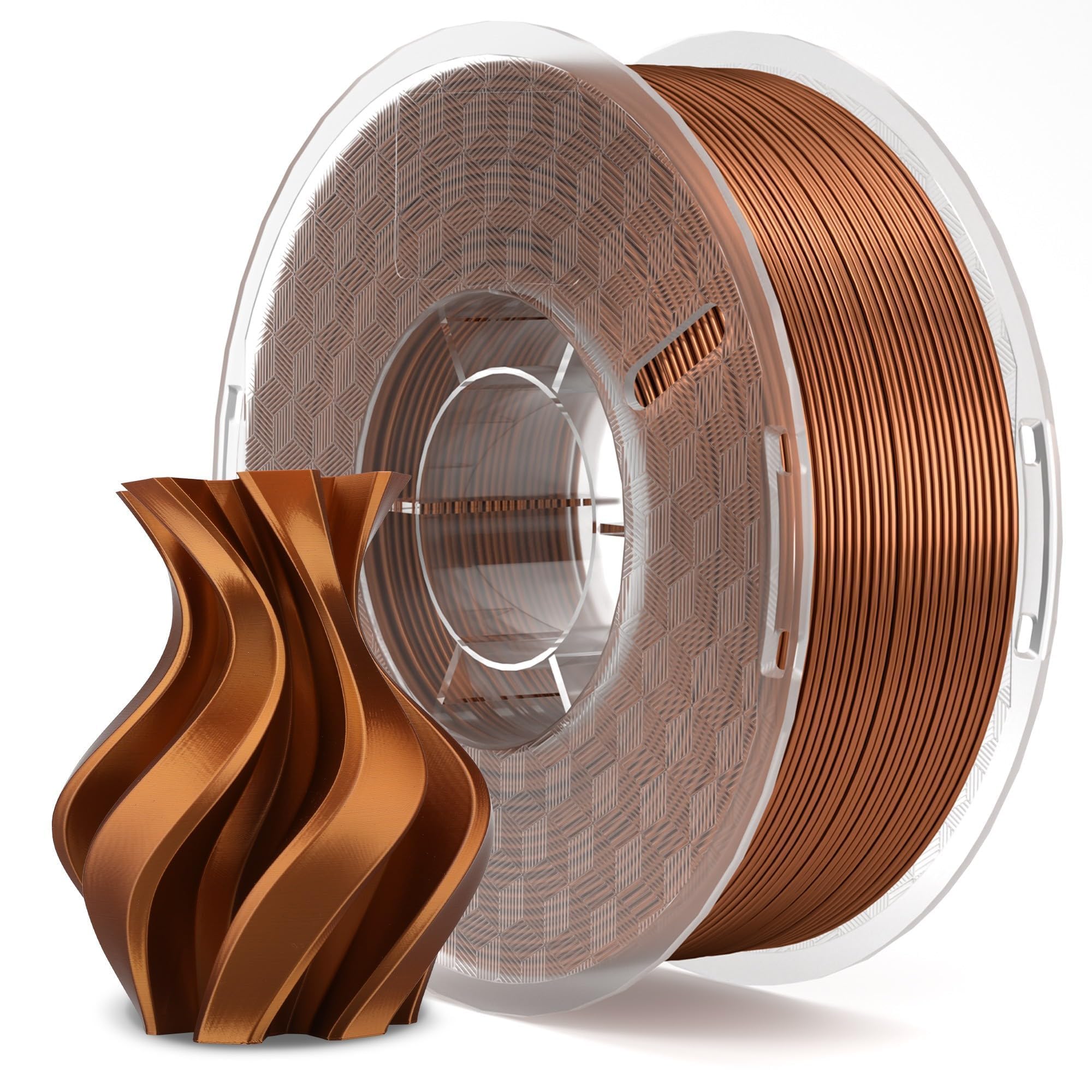 Elegoo Silk Pla Filament 1.75Mm Copper 1Kg, 3D Printer Filament Dimensional Accuracy +/  0.02Mm, 1Kg Spool(2.2Lbs) Fits For Most