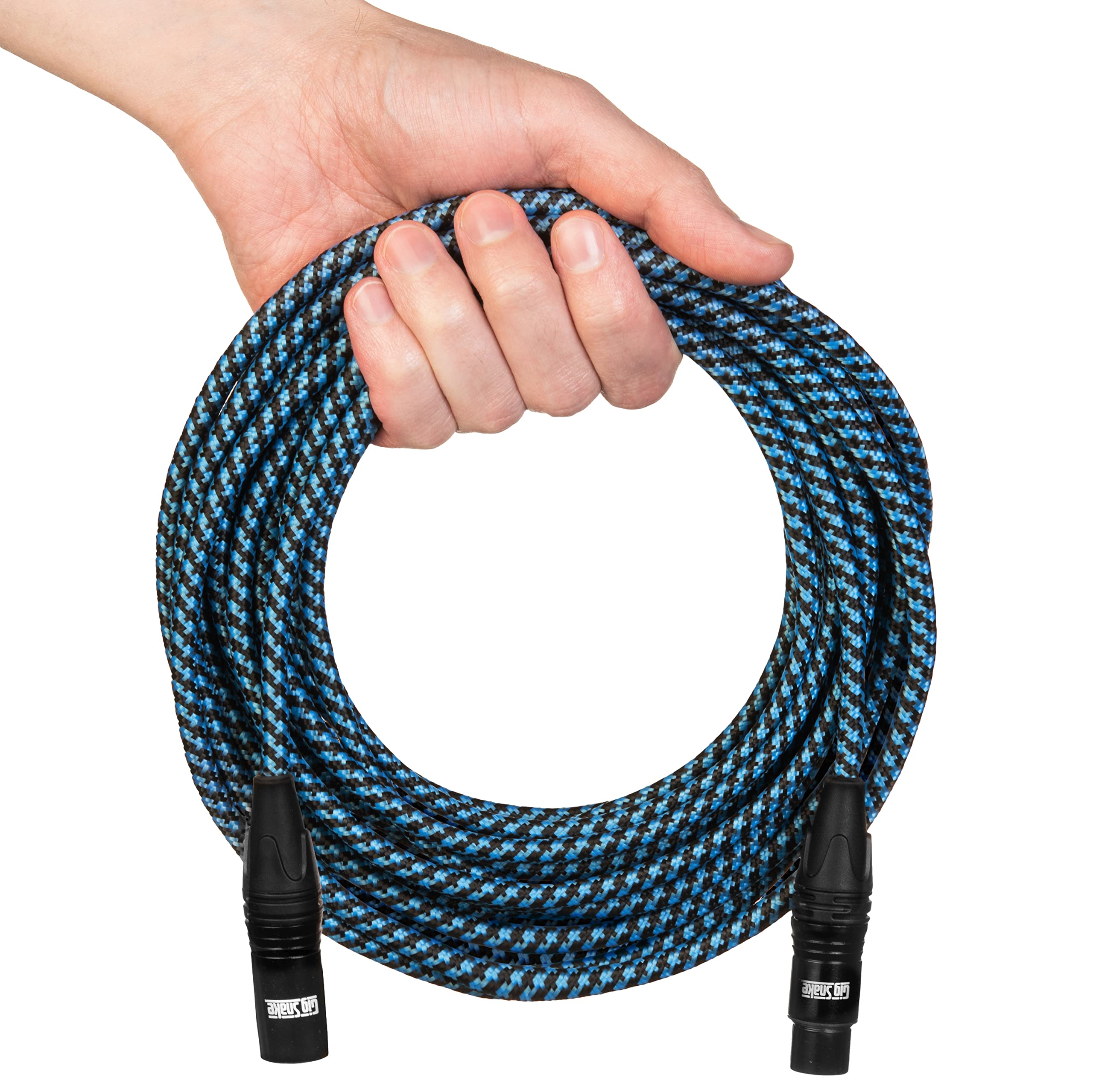 Gig Snake Microphone Cable 25 Ft   Blue Xlr Male To Female Mic Cable   Professional Studio Quality Microphone Cord And Xlr Patch