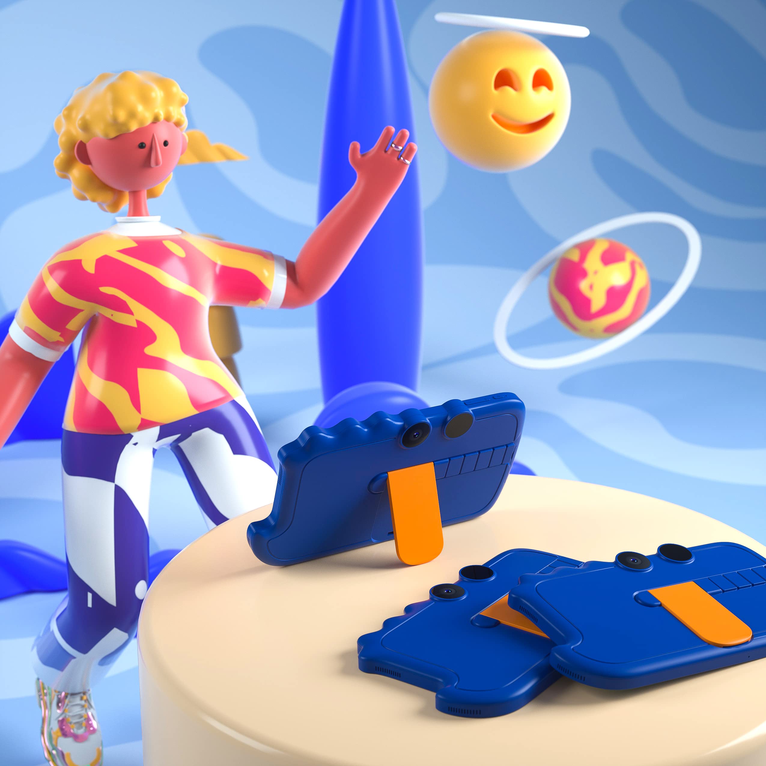 Atozee Kids Tablet, Toddler Tablet, 7'' Tableta For Boys Girls, 32Gb Android 11 Tablet, 2Gb Ram Wifi Dual Camera Ips Safety Eye