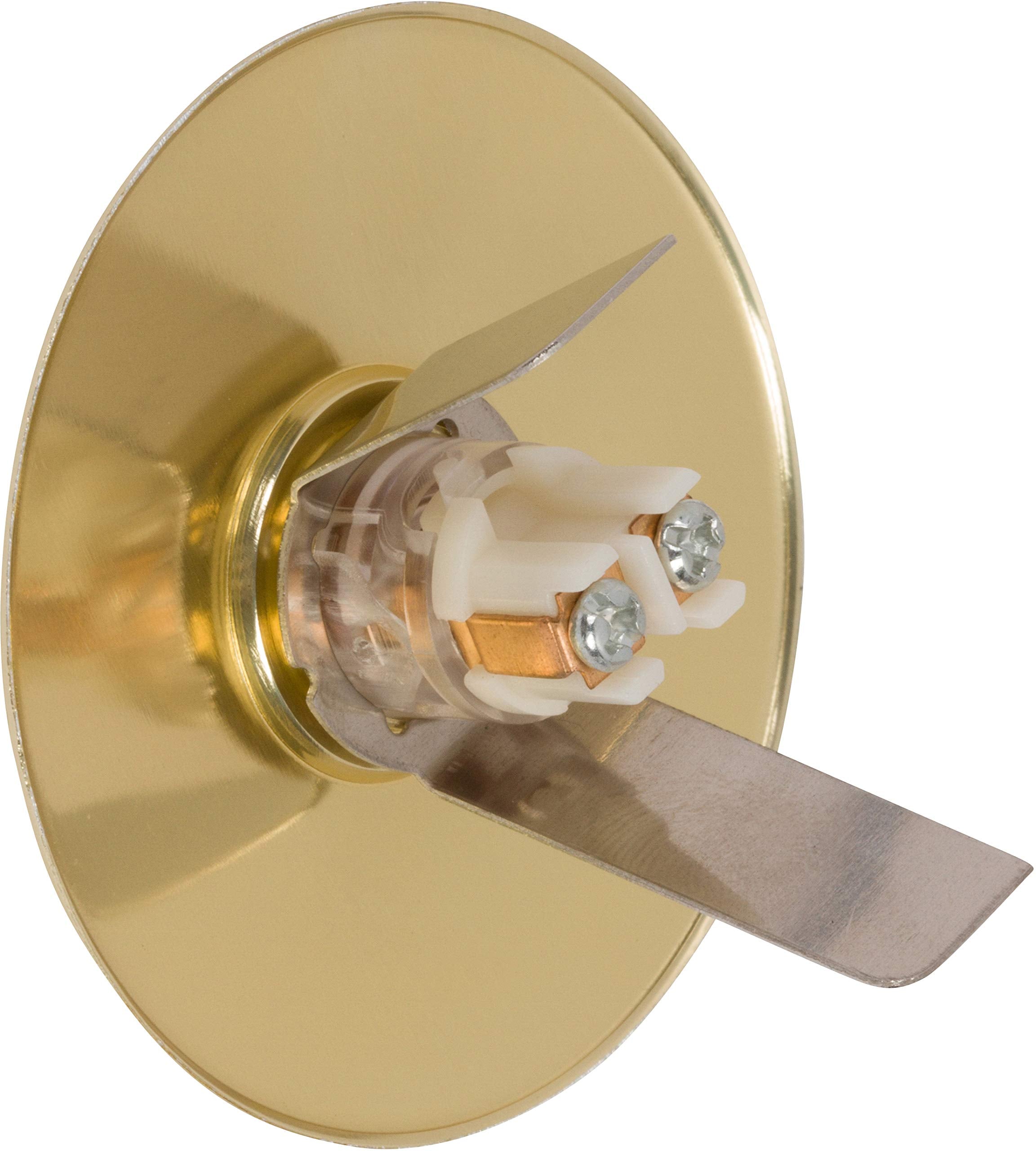 Morris Products Lit Stucco Pushbutton Doorbell Button   5/8    Decorative Lighted Gold Rim Pearl Button   2 1/2    Gold Anodized