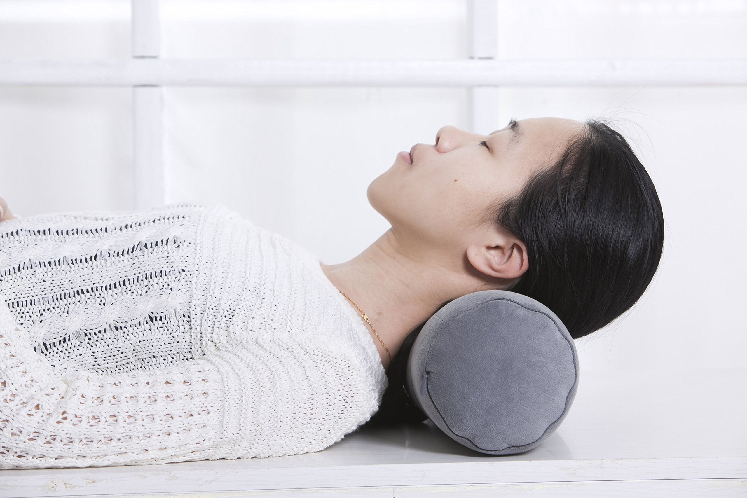 Alibo Cervical Cylinder Round Roll 20''  5'' Long Bolster Neck Pillow Back Sleeper Bed Throw Pillow Leg Massage Supports With Wa