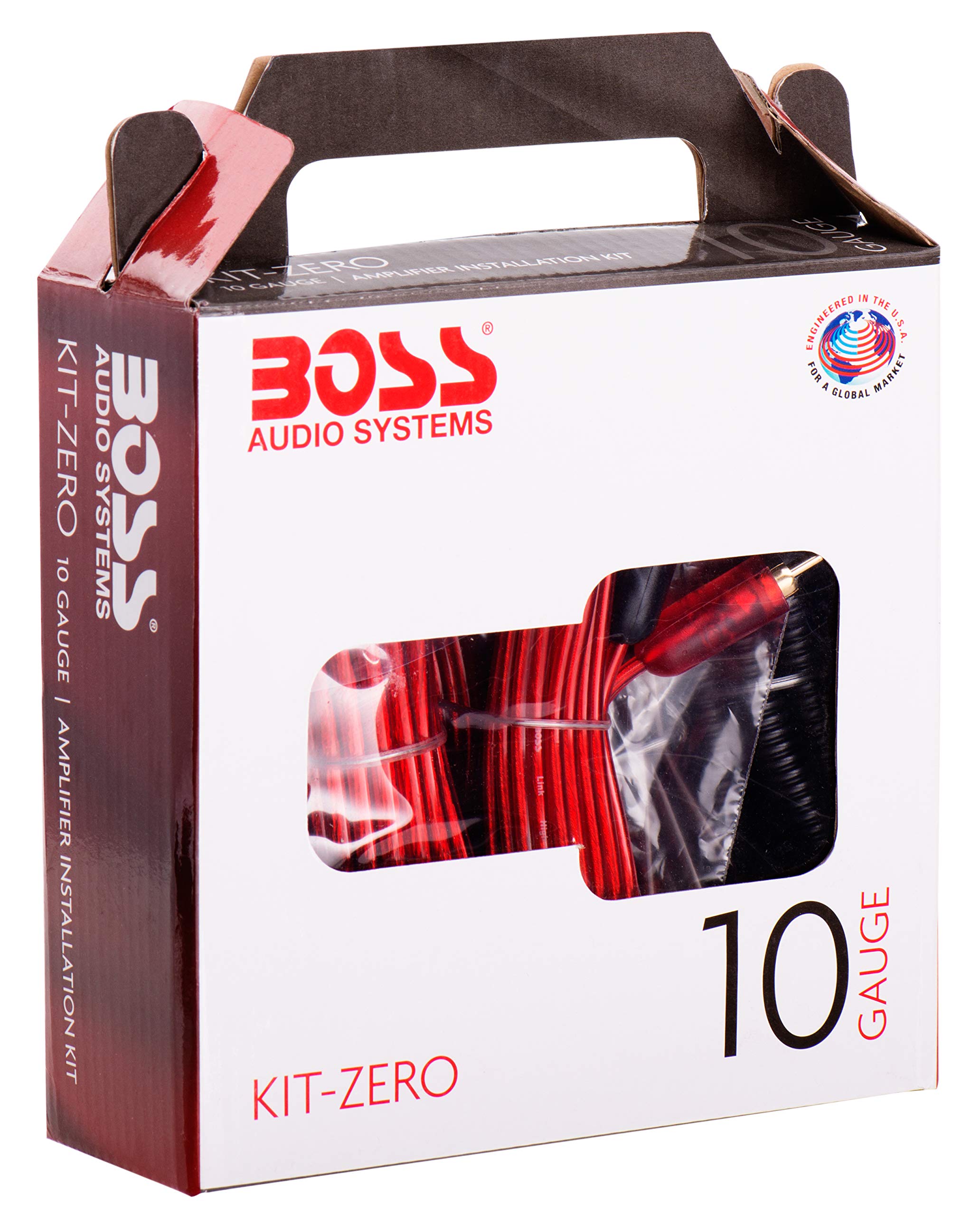 Boss Audio Systems Kit Zero 10 Gauge Car Amplifier Install Wiring Kit   Makes Connections And Brings Power To Your Radio, Subwoo