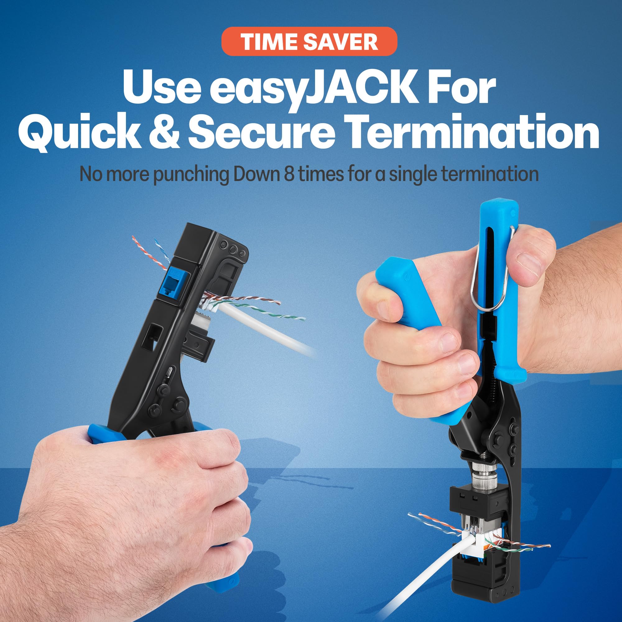 Ems Easyjack   Speed Termination Tool   Compatible Only With Everest Media Rj45 Cat65E & Cat6A Utp Keystone Jacks