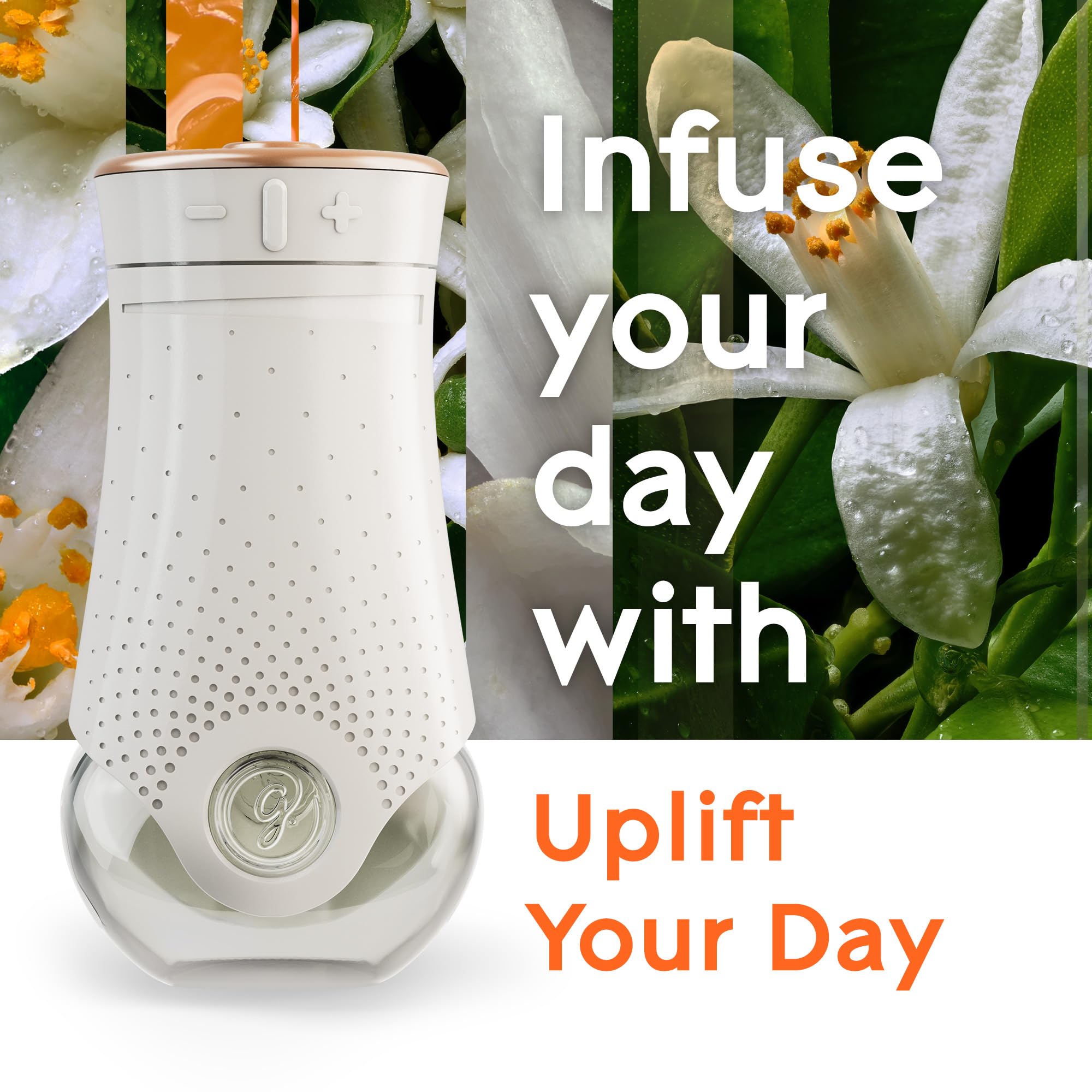 Glade Aromatherapy Plugins Refills Air Freshener, Scented And Essential Oils For Home And Bathroom, Uplift Your Day Scent, 3.35