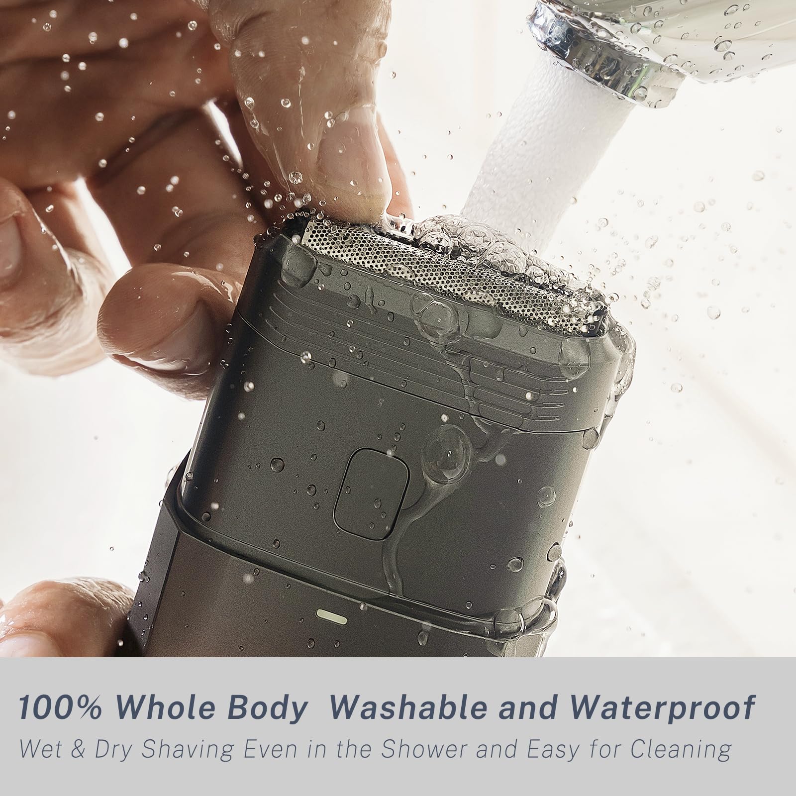 Compact Travel Electric Foil Shavers For Men Face   Portable Electric Razors For Mens Bald Head Body Waterproof Wet/Dry   Dual A