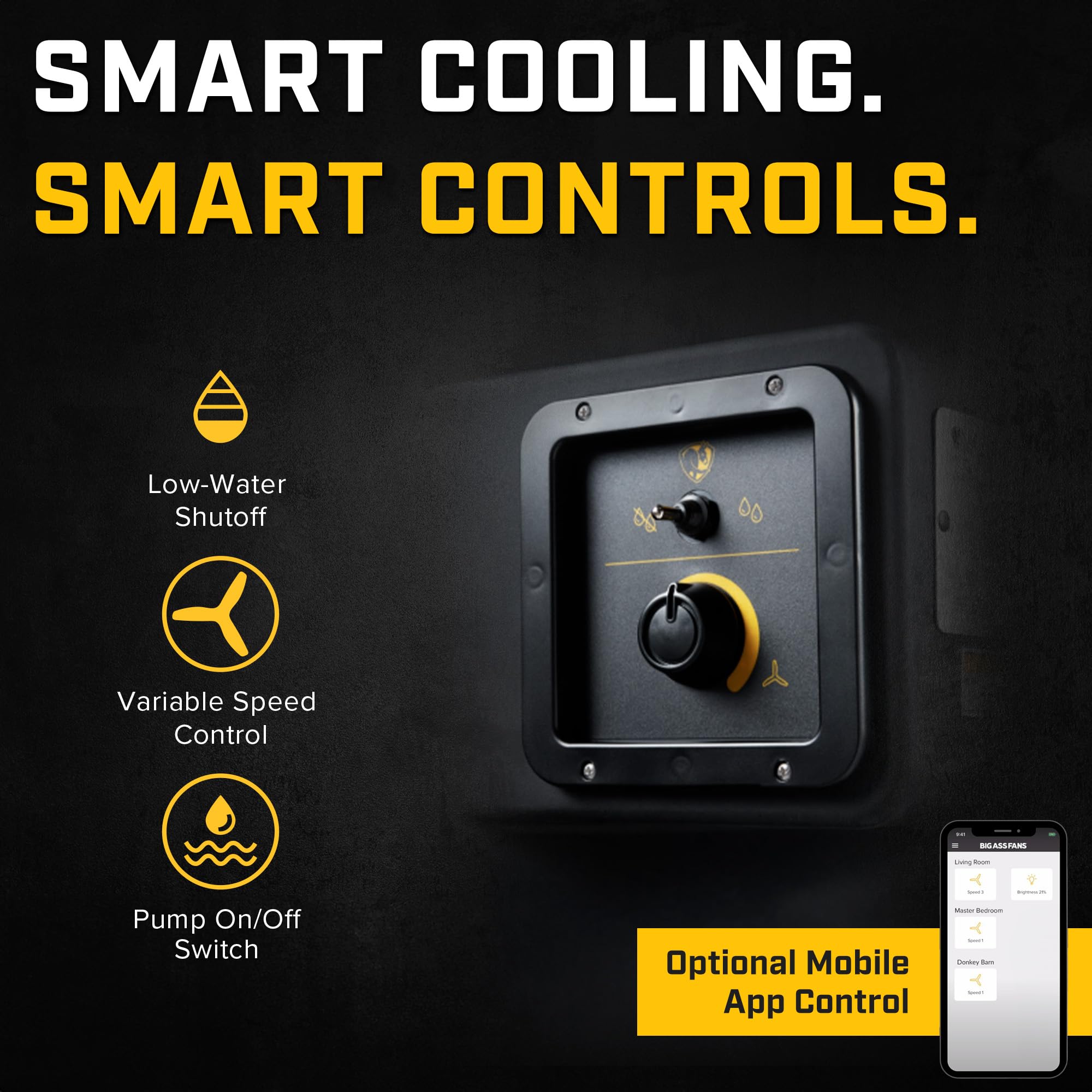 Big Ass Fans - Cool-Space 400 - Portable Evaporative Swamp Cooler, 36 Inch Diameter Fan Indoor Outdoor Use Continuous Or Fillabl