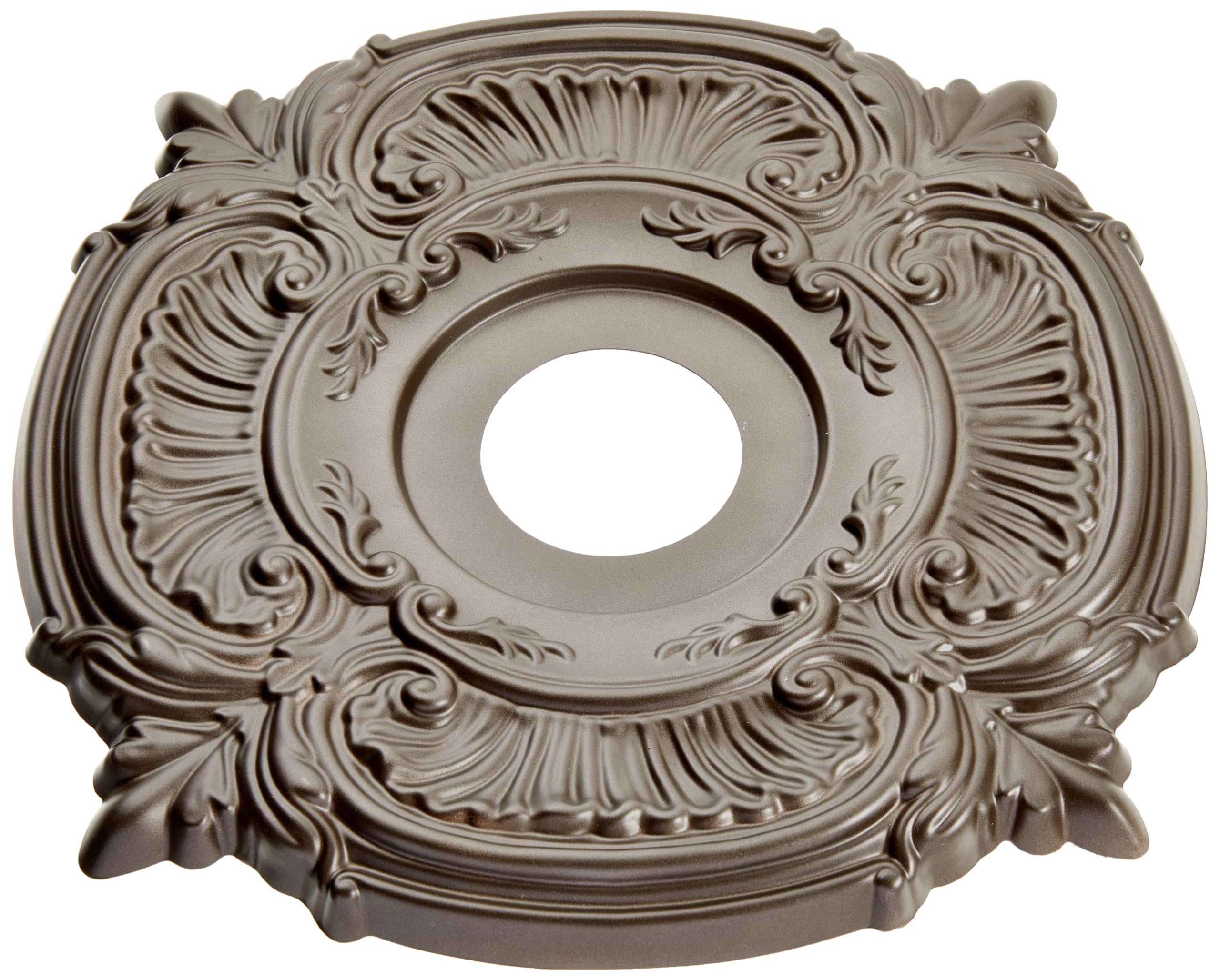 16Od X 3 1/2Id X 1P Attica Thermoformed Pvc Ceiling Medallion (Fits Canopies Up To 5 5/8), Bright Coat Dark Bronze