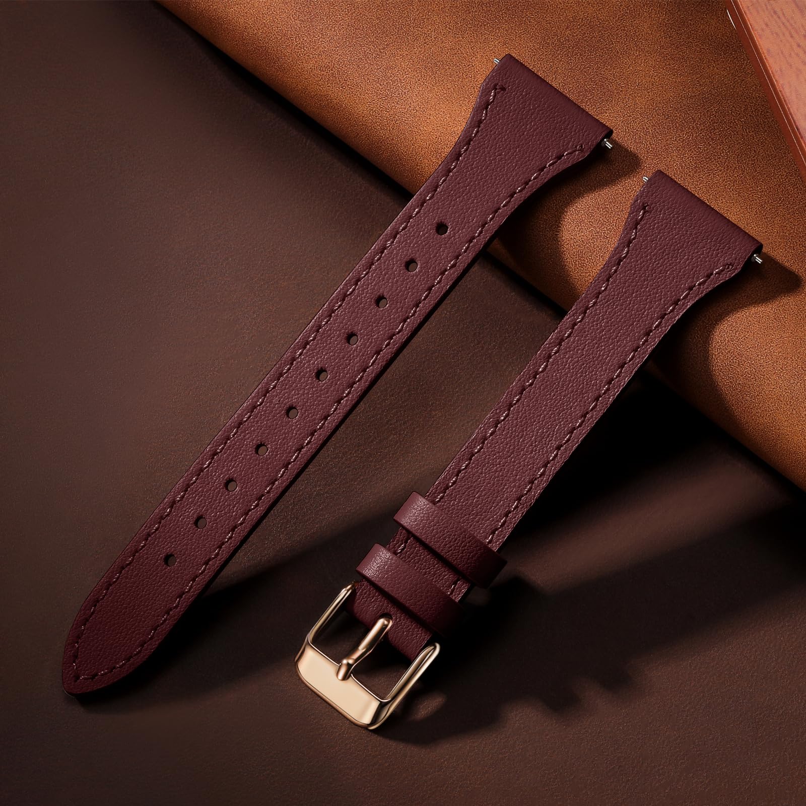 Geak Slim Leather Bands Compatible With Samsung Galaxy Watch 7 Band 40Mm 44Mm/Watch 6 5 4 Band 40Mm 44Mm/Watch 6 Classic 43Mm 47