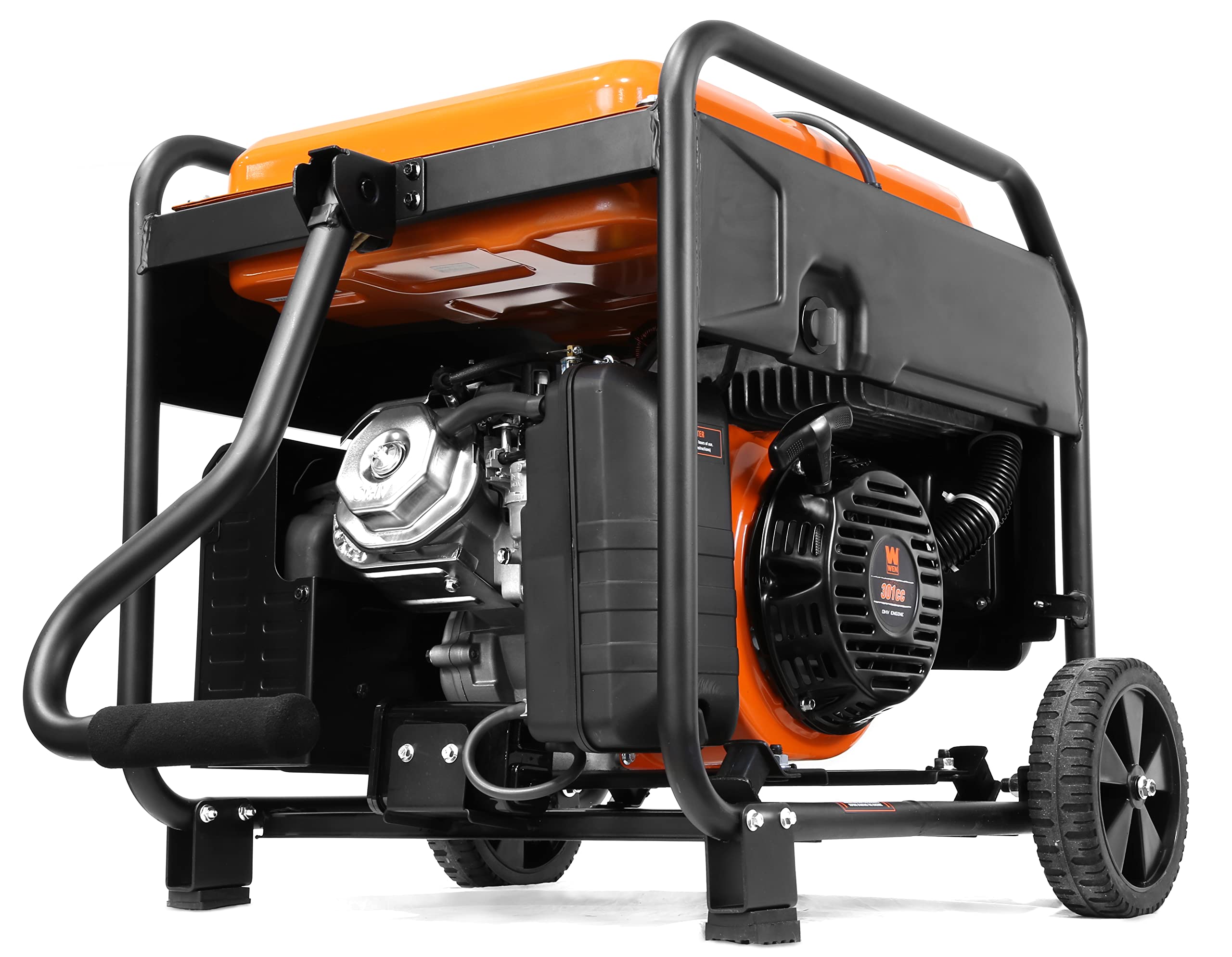 Wen Gn625Ix 6250-Watt Rv And Transfer-Switch-Ready 120V/240V Open Frame Inverter Generator With Co Shutdown Sensor And Wheel Kit