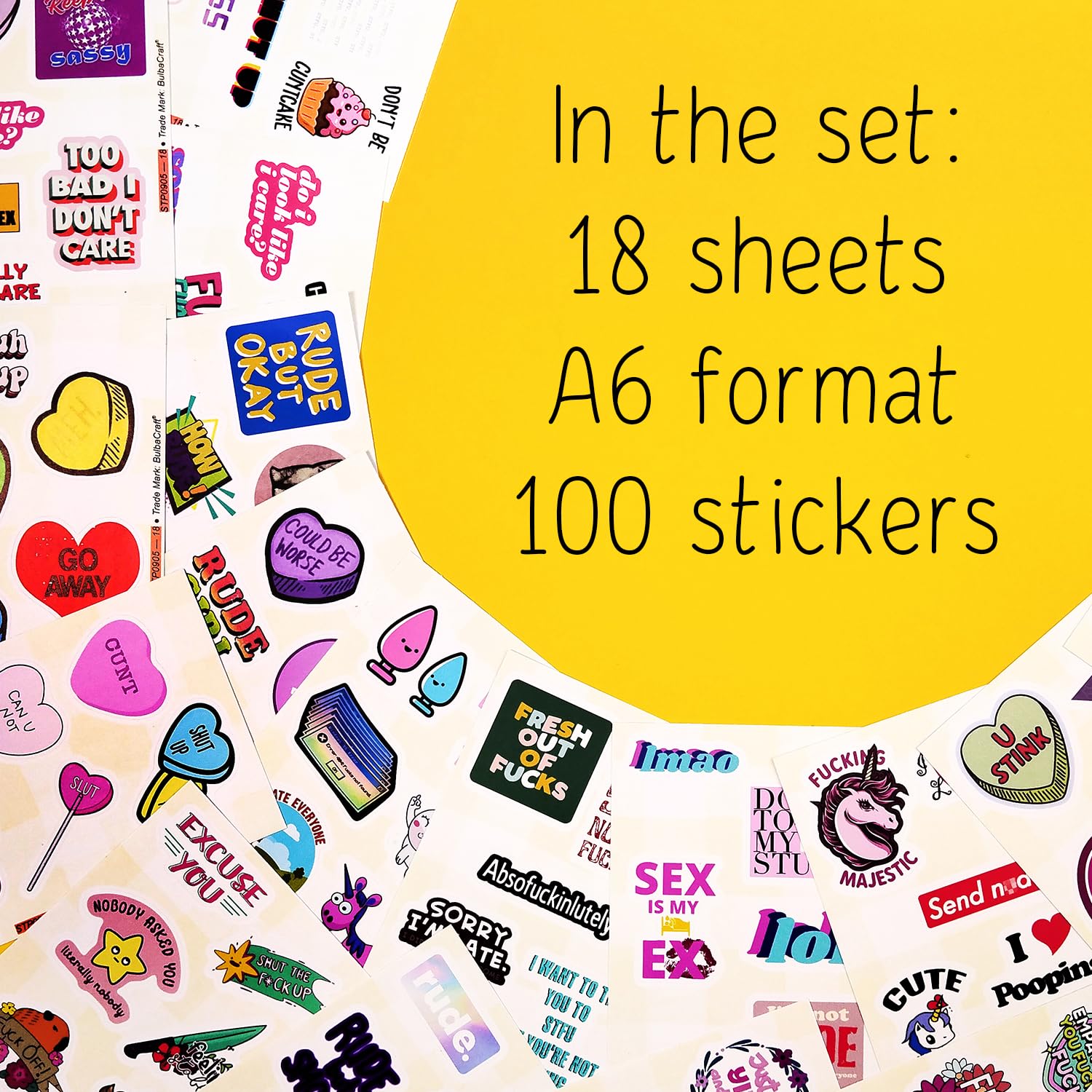 100Pcs Funny Rude Stickers For Adults, Crude Humor Stickers   Rude Gifts For Women, Offensiv_E Gifts For Adults Laptop Decals