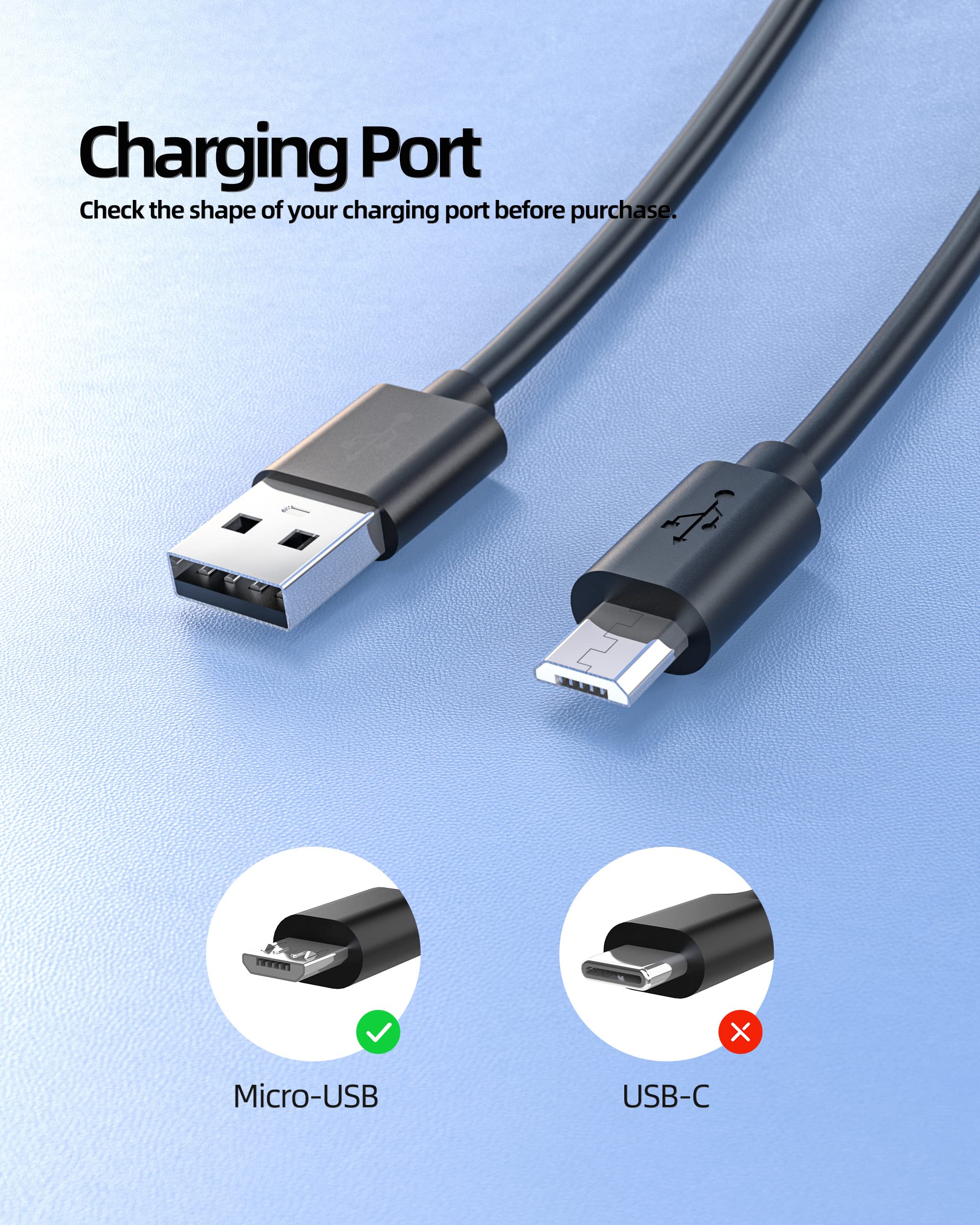 Replacement 5Ft(1.5M) Micro Usb Charger Cord Fit For Jbl Flip 4 3 2 Charge 3 2 2+ Plus Pulse 3 2 Go Go2 Trip Bluetooth Speaker Ac Adapter Power Supply Cable