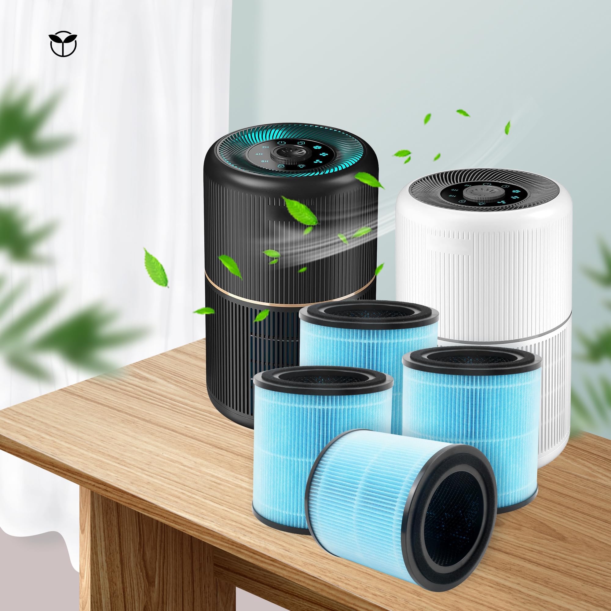 4 Pack Ap0601 Replacement Filters Compatible With Airtok Air Puri Fier, 4 In 1 H13 True Hepa Filters, High Efficiency Activated