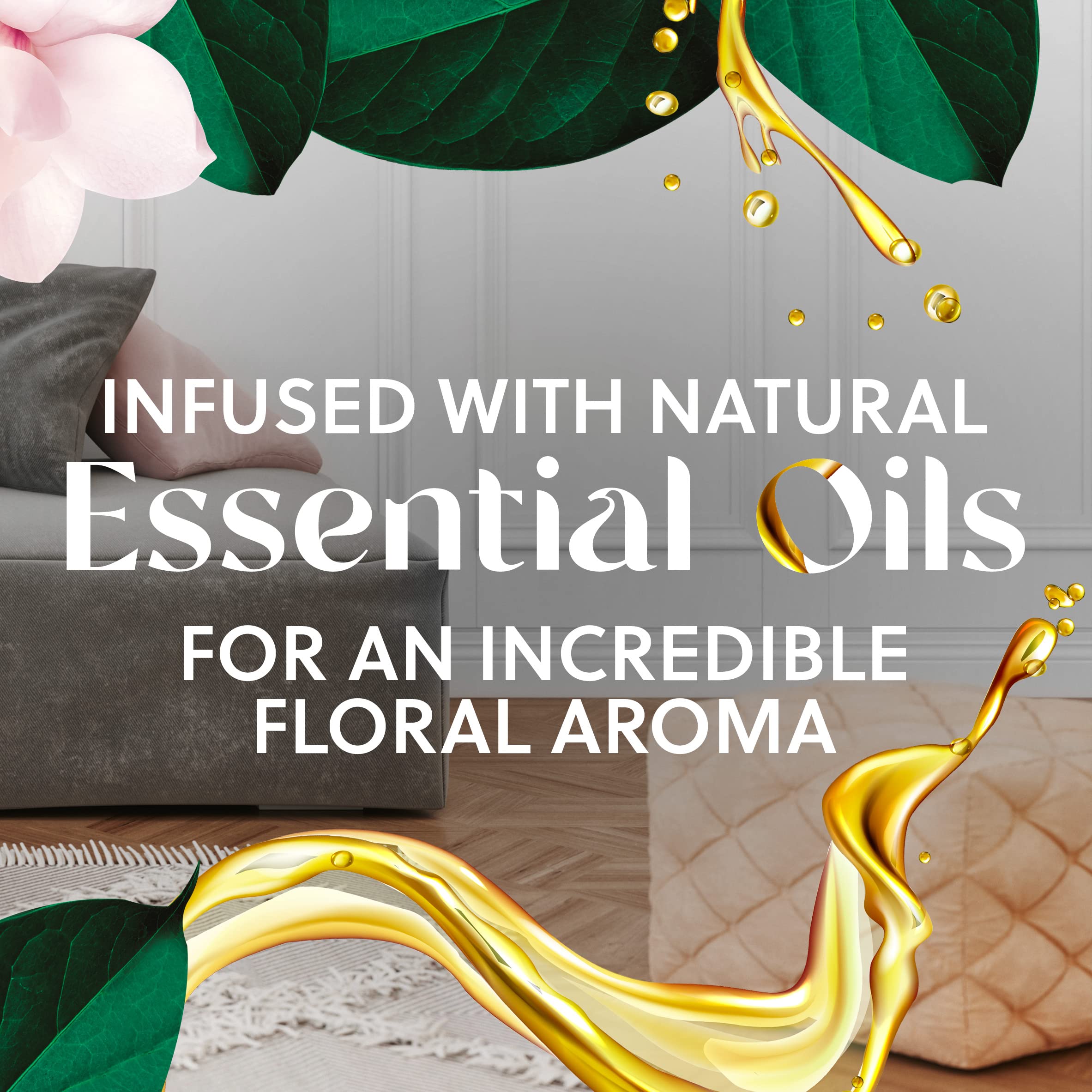 Air Wick Plug In Scented Oil Refill, 5 Ct, Lush Honeysuckle And Raspberry, Air Freshener, Essential Oils, Spring Collection