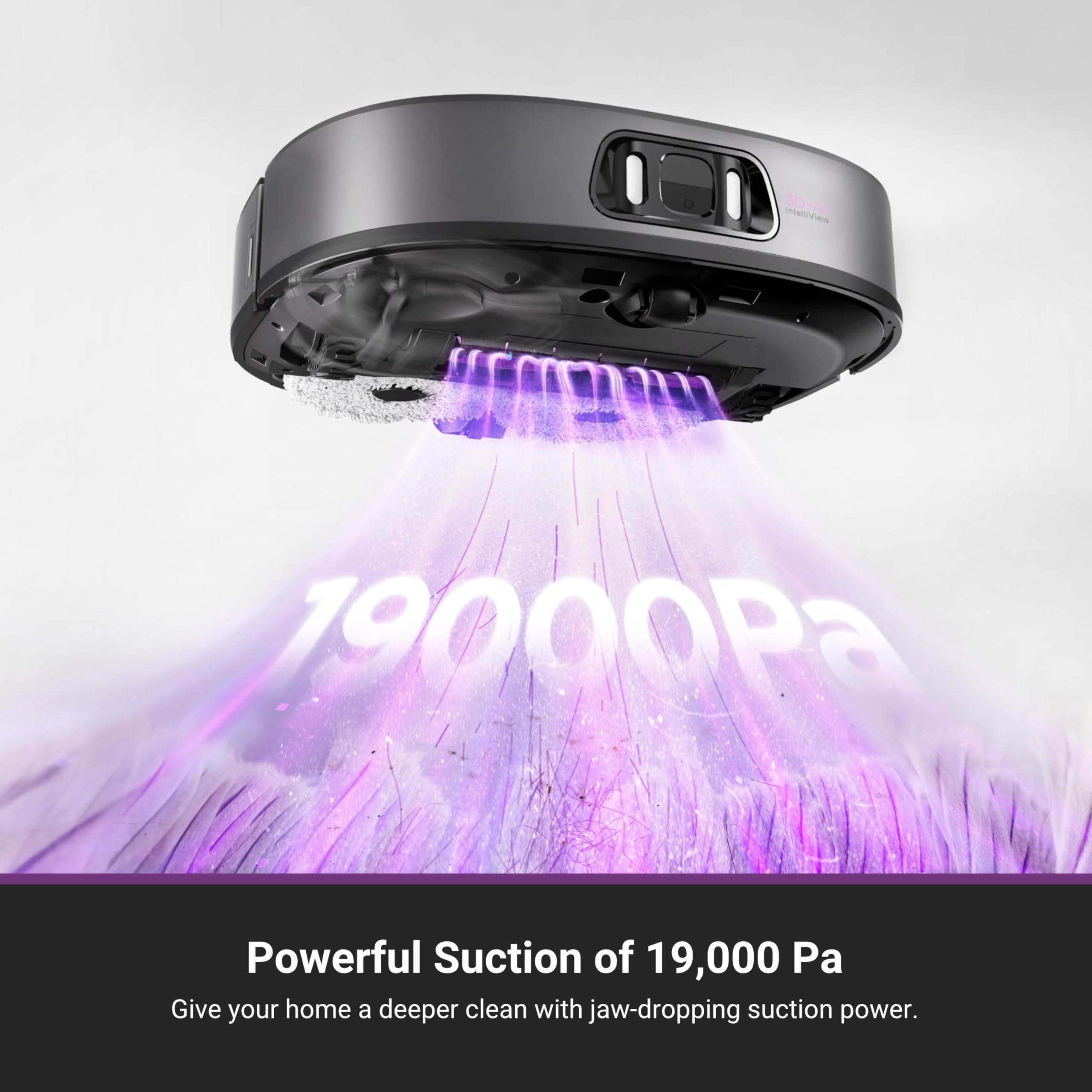 Eureka J15 Ultra Self Emptying Robot Vacuum, 19,000 Pa Suction, Flex-Arm Mop Design, 167?Hot Water Mop Washing & 131F Hot Air Dr