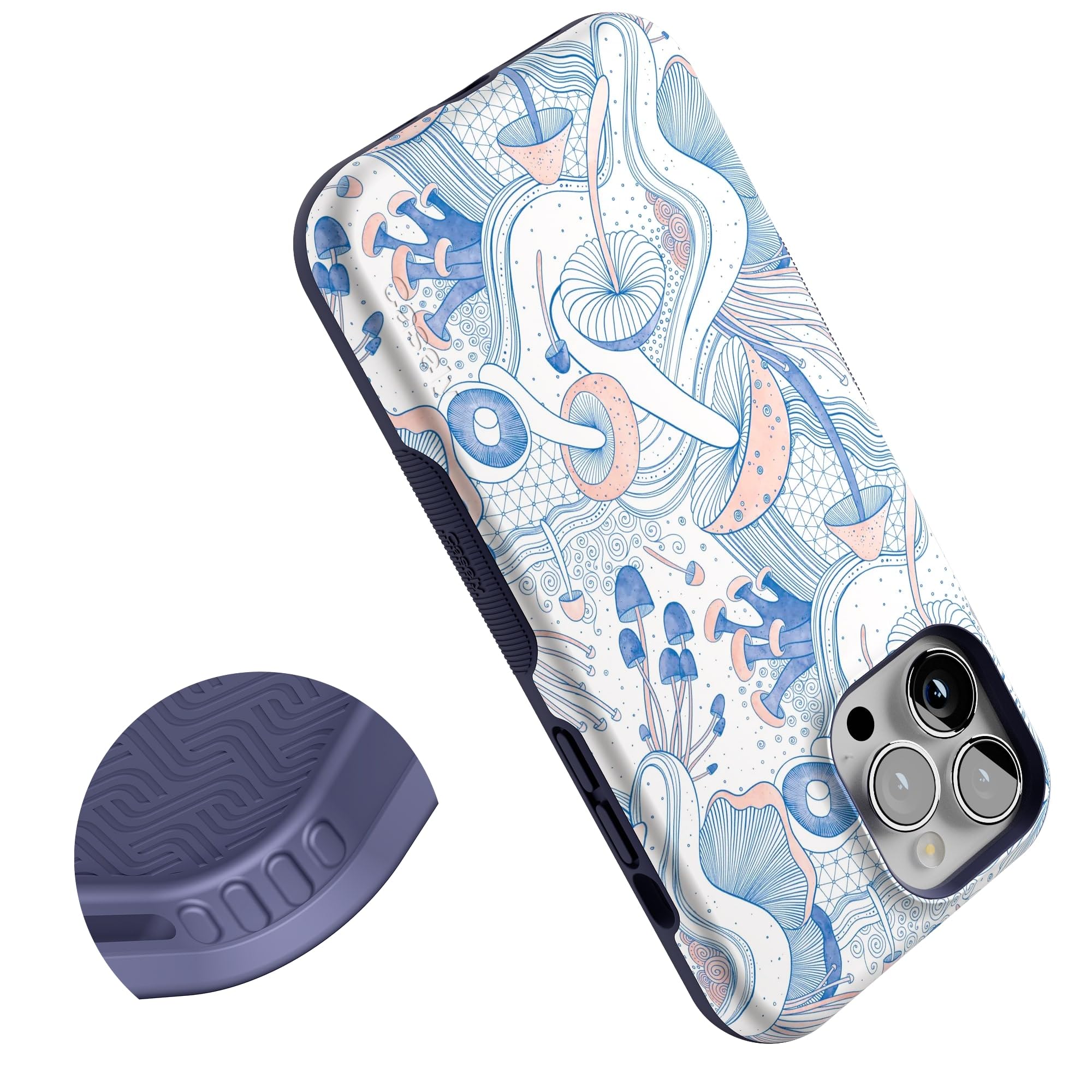 Casely iPhone 13 Pro Max MagSafe Case Thermoplastic Polyurethane Enchanted Forest Mushroom Floral B-195T-MS